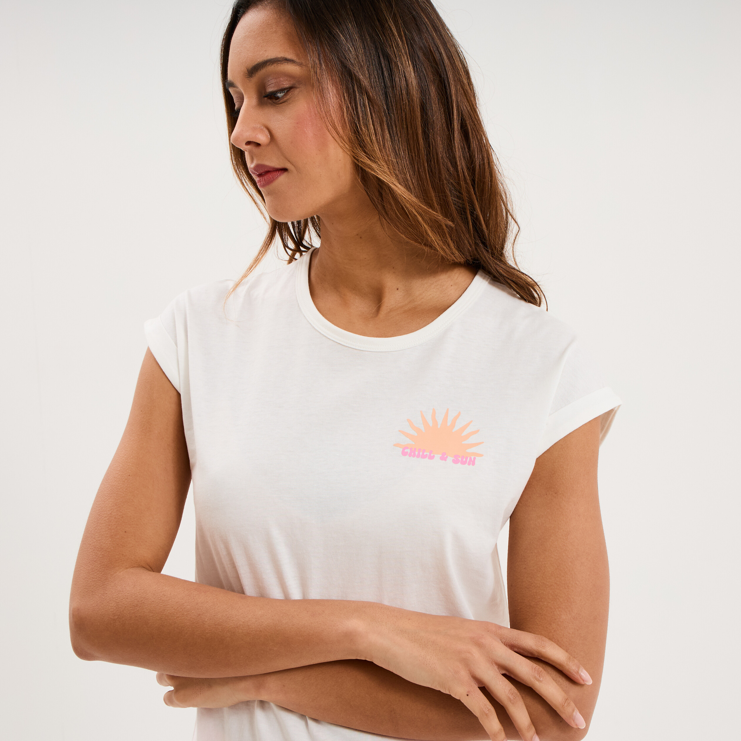 Ensemble pyjama short et t-shirt rose femme