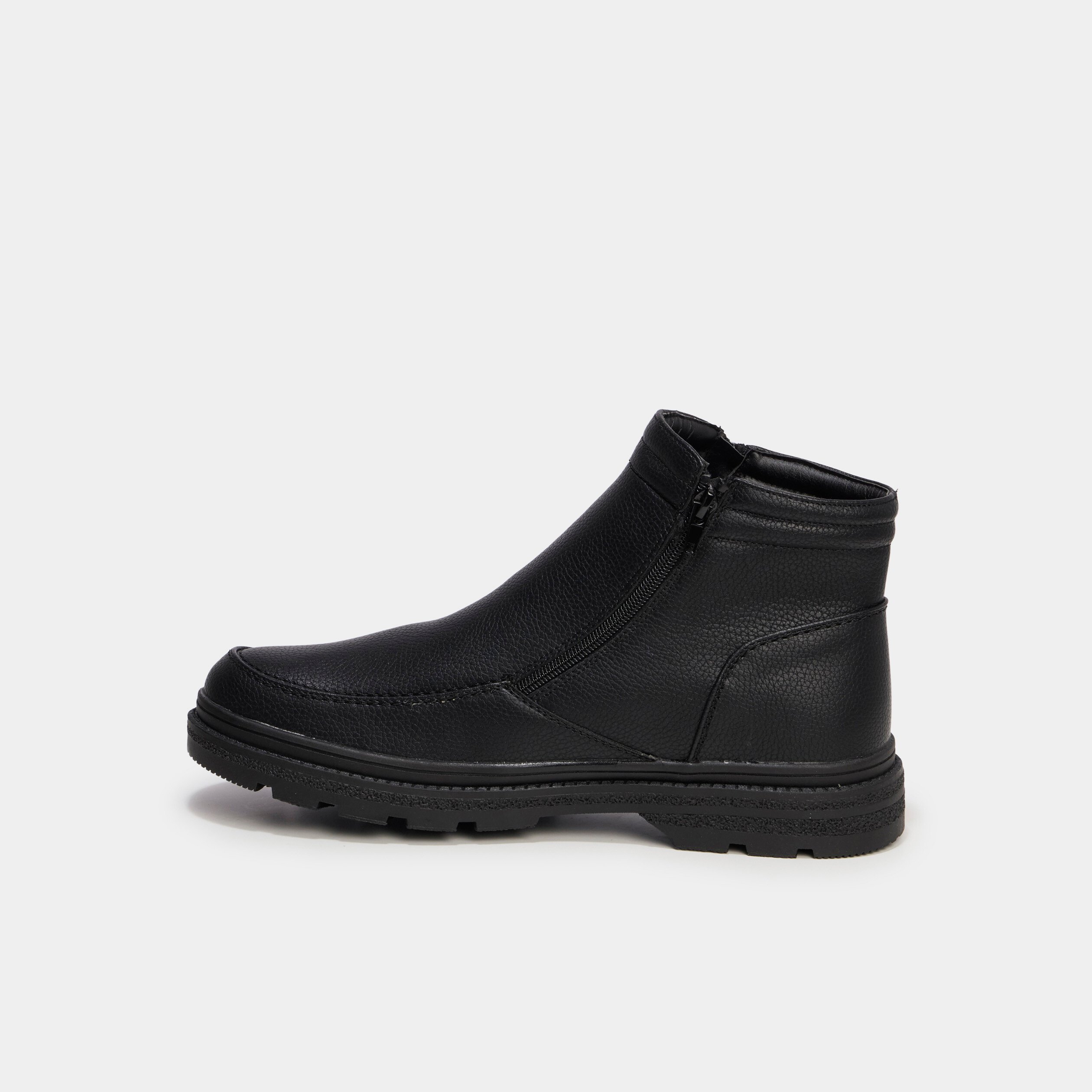 Boots zippées noir homme La Halle