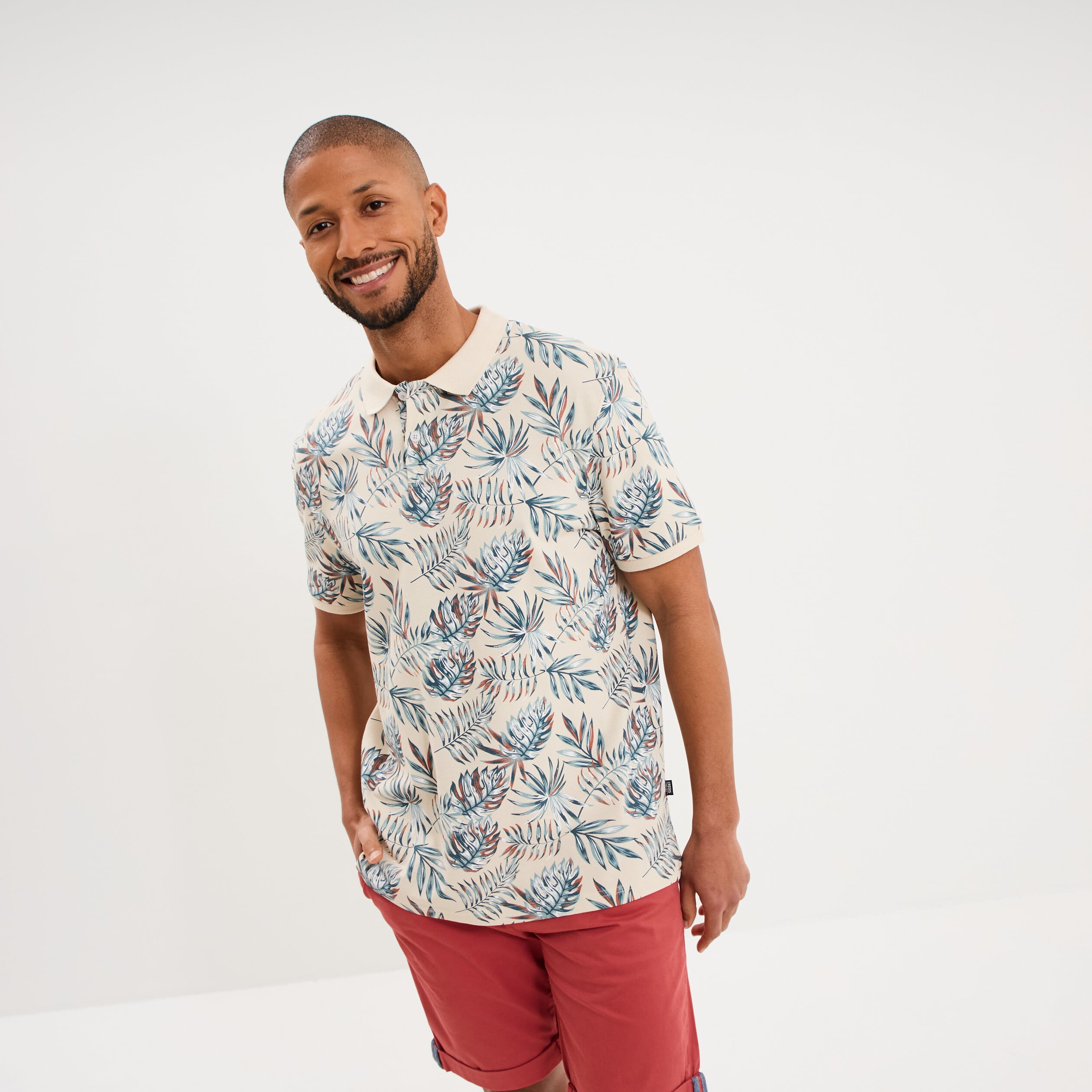 Polo jersey coton manches courtes multicolore homme