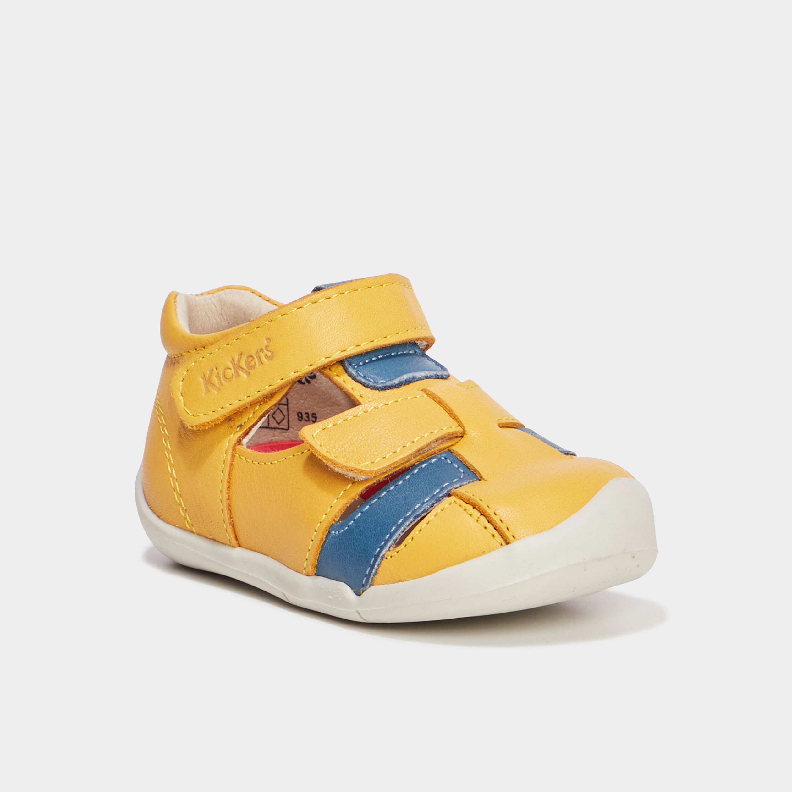 Sandales Kickers Wasabou jaune bebe garcon