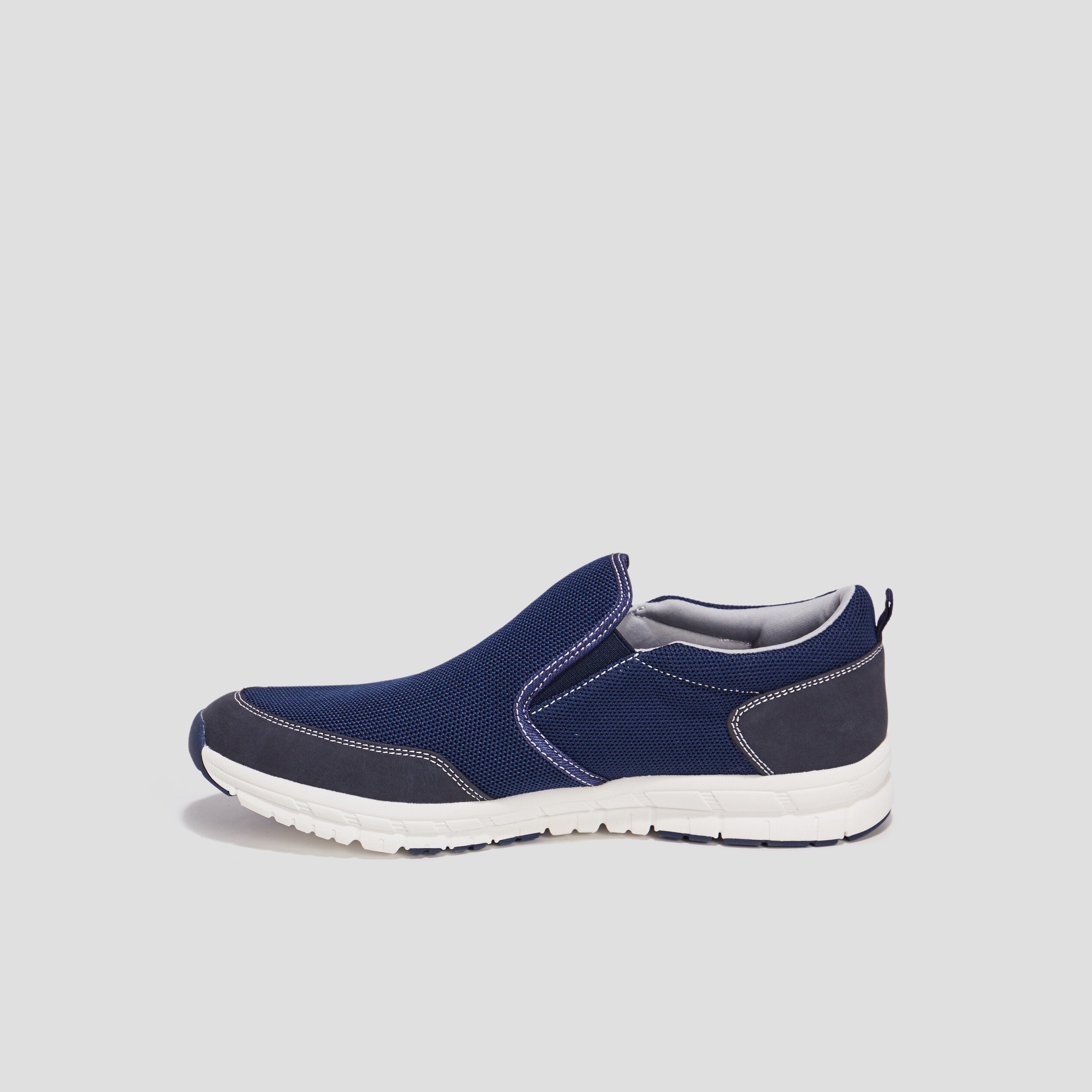 Baskets avec languette d'enfilage bleu marine homme