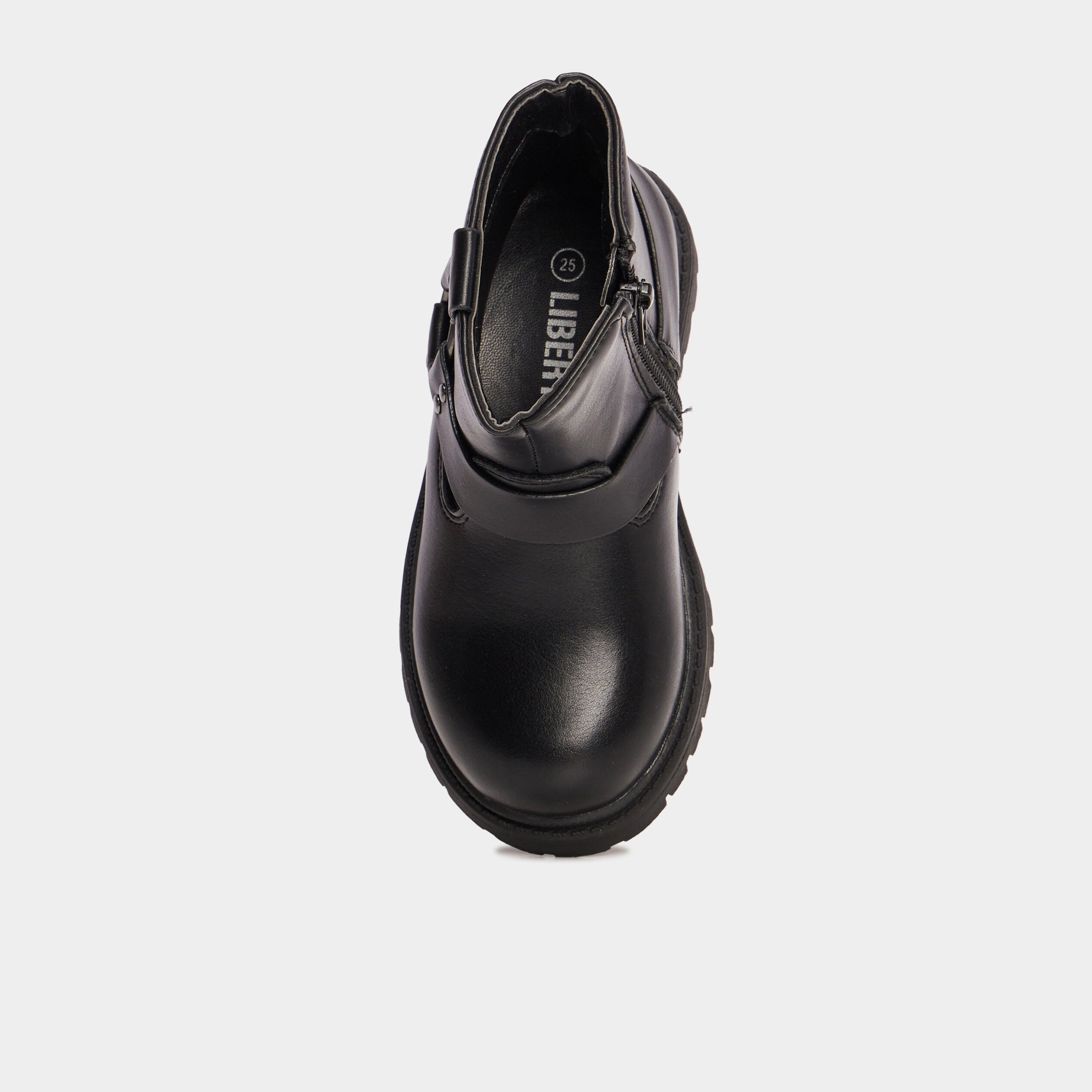 Bottines crantées avec boucles Liberto noir fille