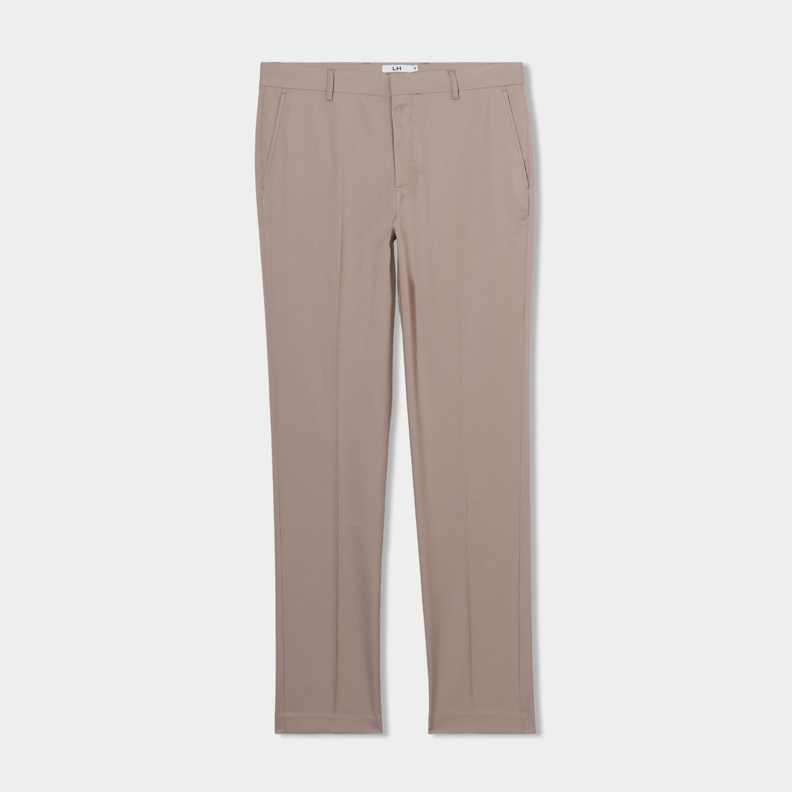 pantalon droit avec pinces taupe homme Pantalon droit avec pinces taupe homme