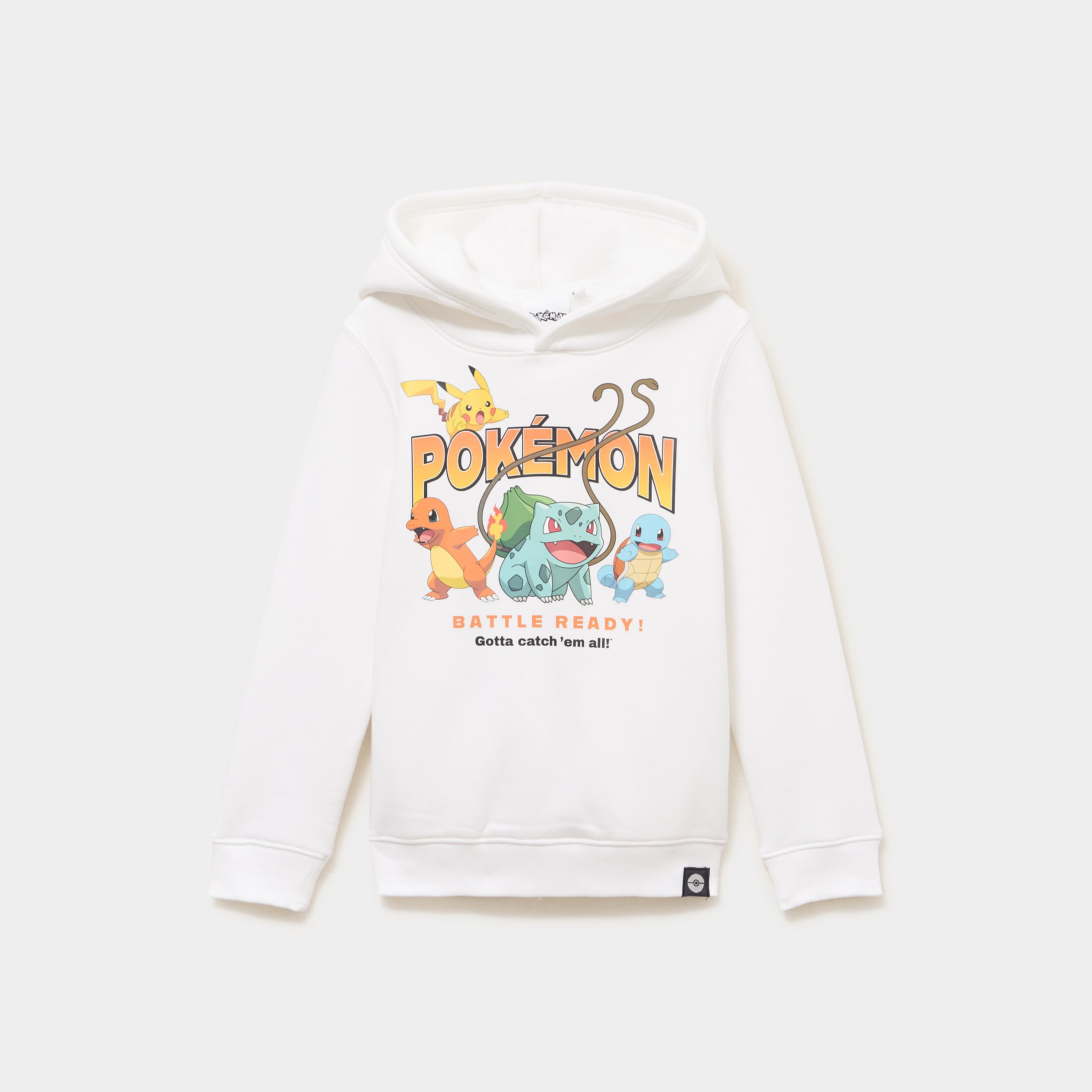 Sweat &agrave; capuche hoodie Pok&eacute;mon blanc gar&ccedil;on