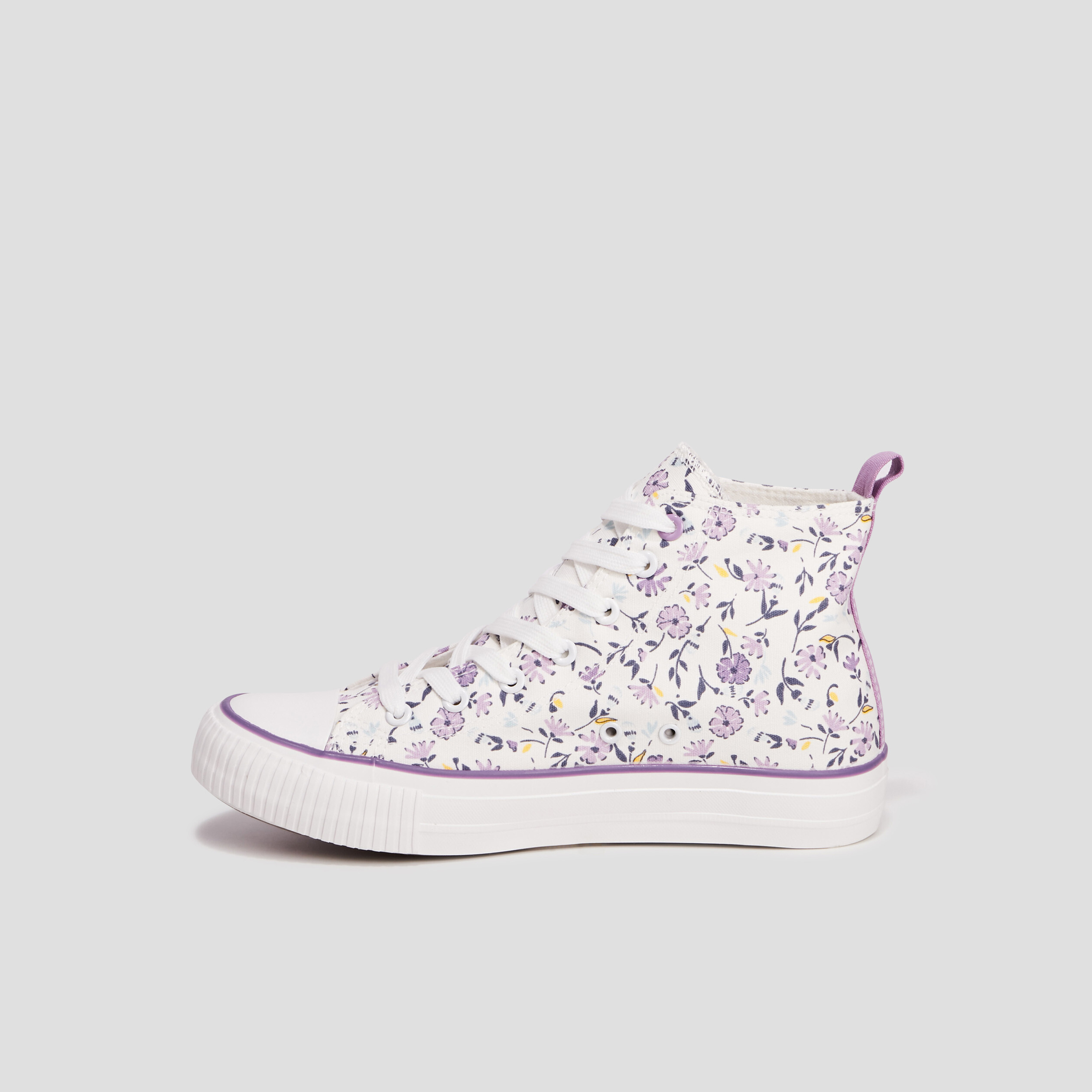 baskets montantes en toile a lacets multicolore femme Baskets montantes en toile à lacets multicolore femme