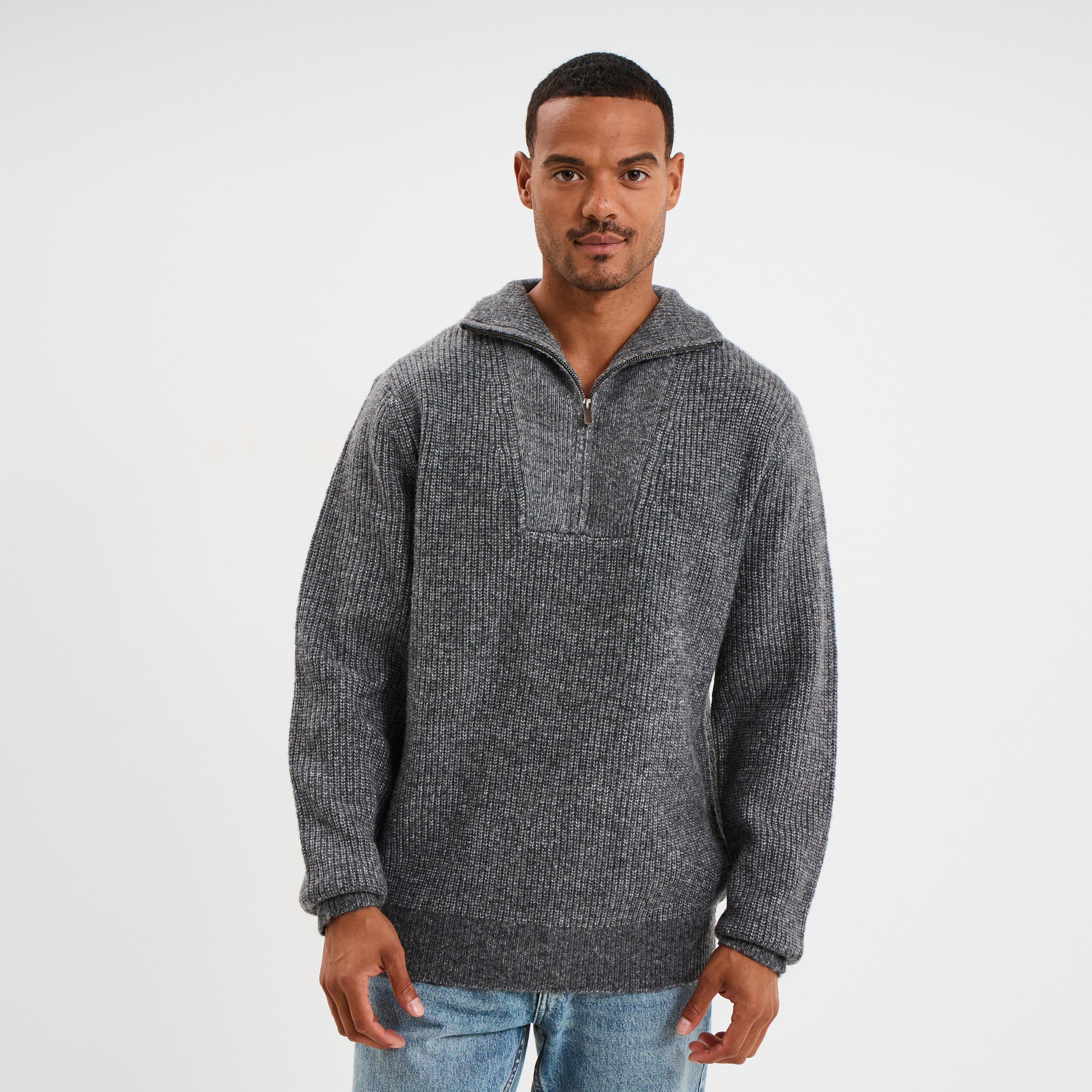 Grande Taille Pull Homme Grande Marque Pull Homme Laine Marine - Main Image