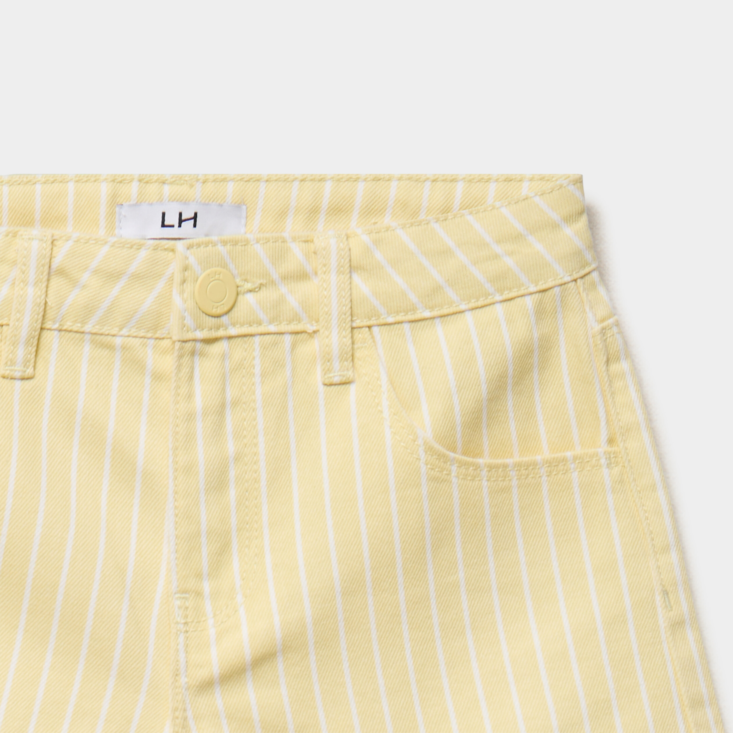 Short ajust&eacute; 5 poches coton jaune fille