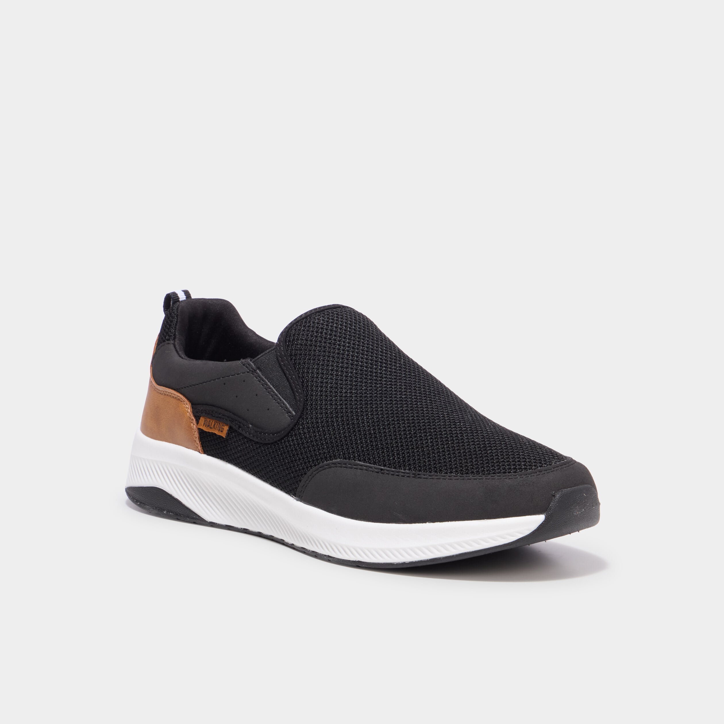 Baskets semelles &eacute;paisses noir homme