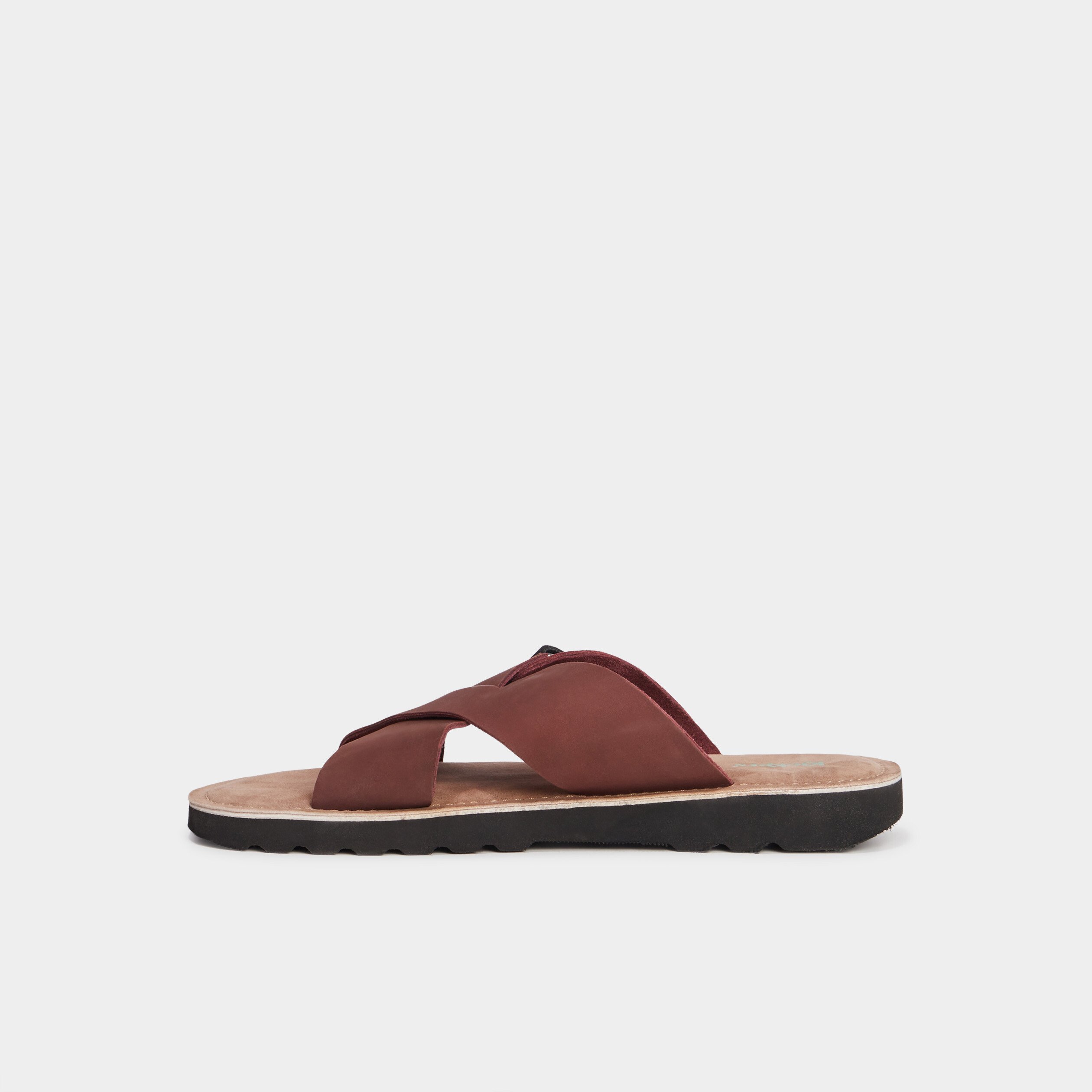 sandales en cuir marron homme Sandales en cuir marron homme