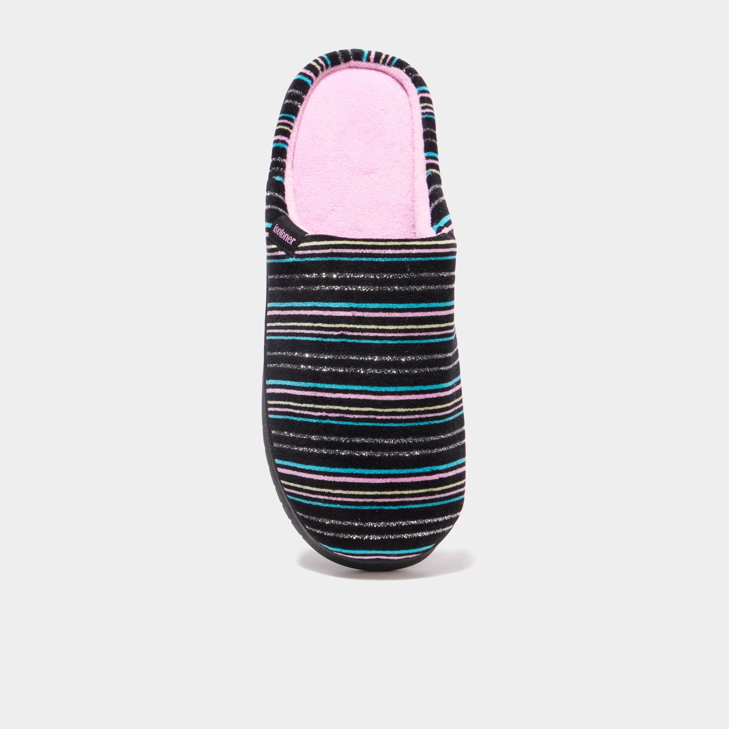 Chaussons mules lavables Isotoner vert turquoise femme