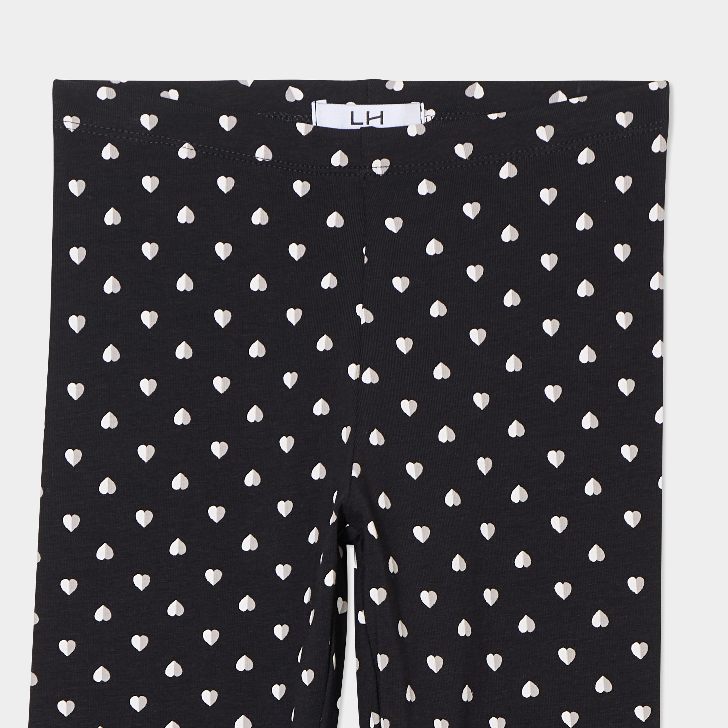 Legging taille &eacute;lastiqu&eacute;e coton noir fille
