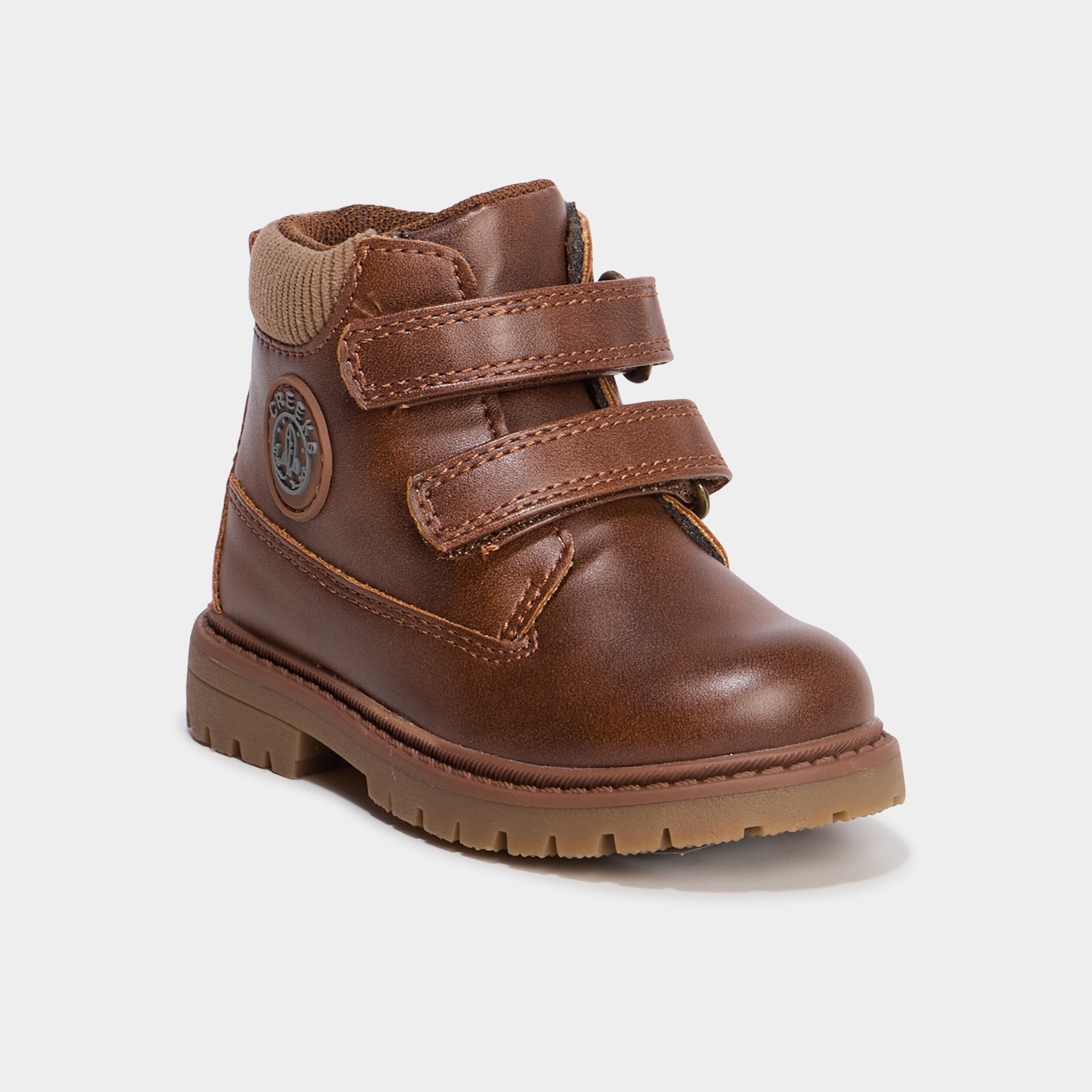 Boots &agrave; scratchs marron b&eacute;b&eacute; gar&ccedil;on