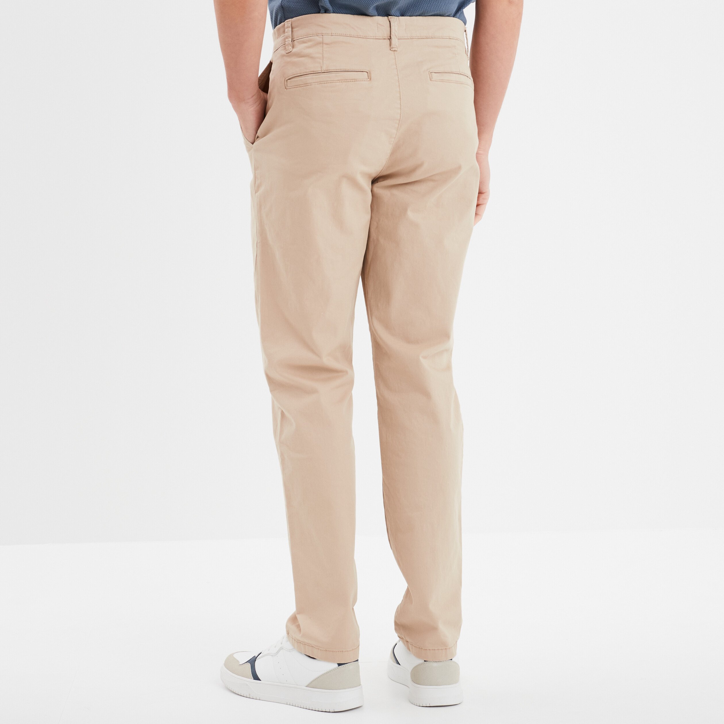 pantalon chino droit stretch sable homme Pantalon chino droit stretch sable homme