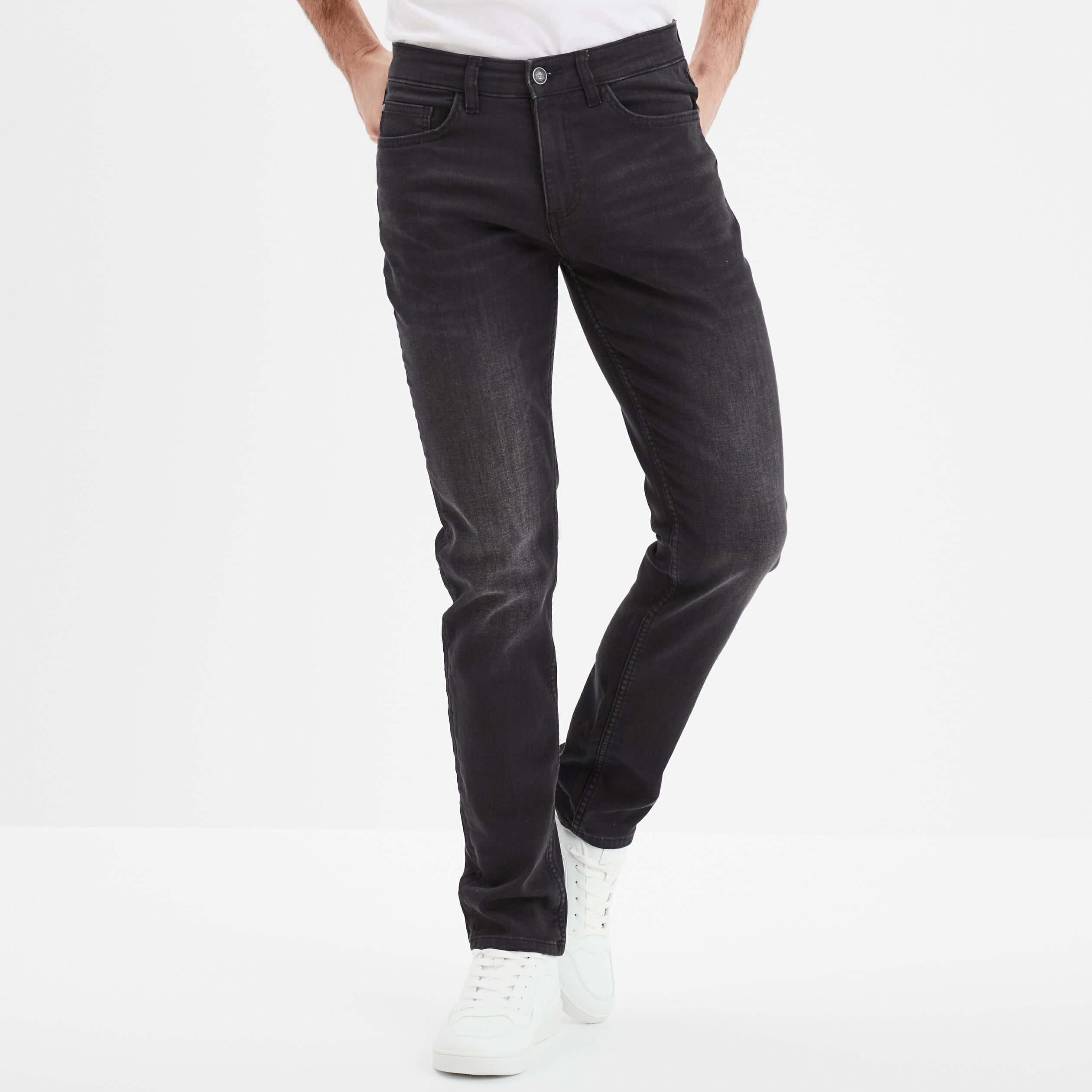 Jean stretch coupe slim denim noir homme