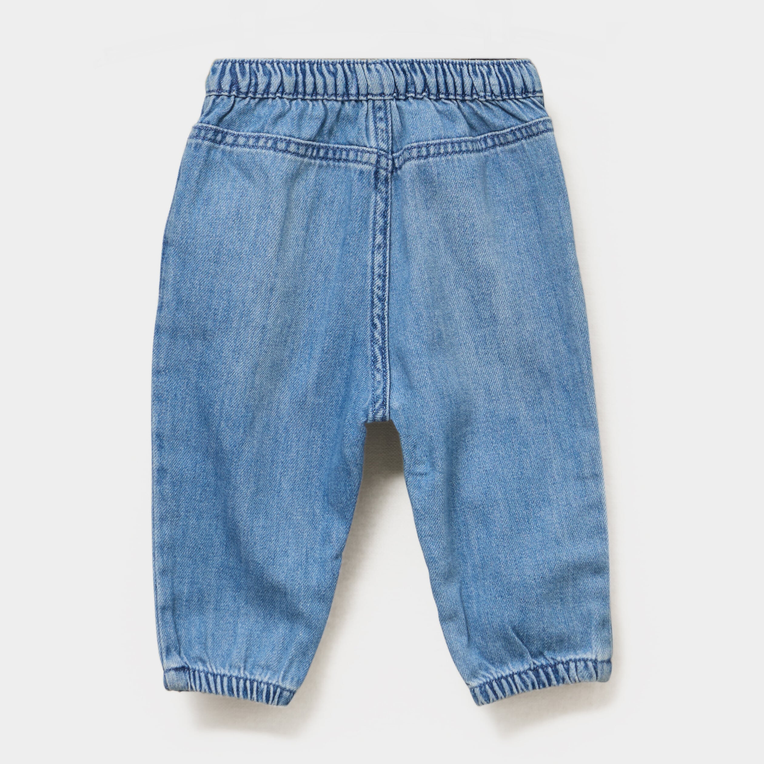 Jeans poches plaqu&eacute;es coton denim double stone b&eacute;b&eacute; fille