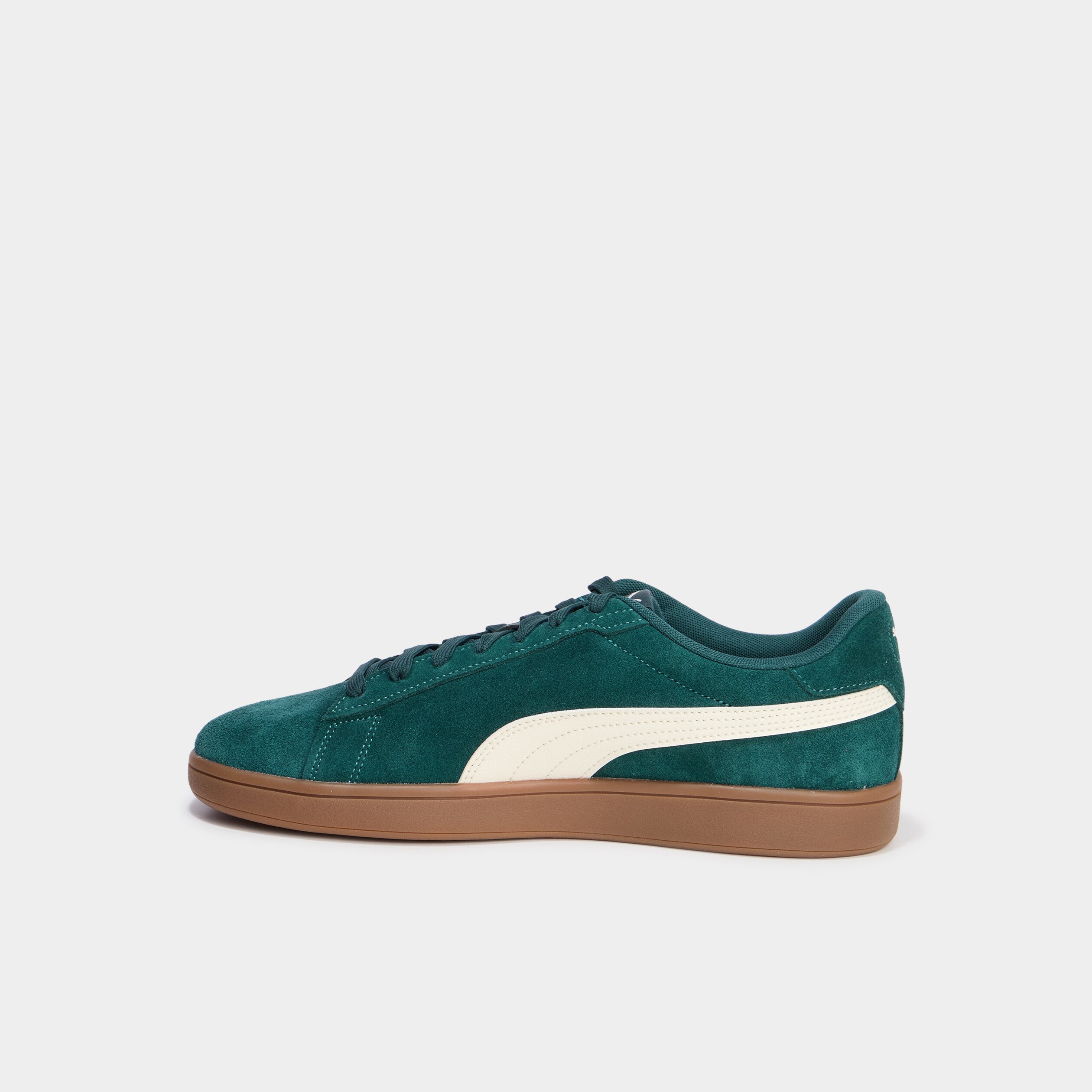 tennis basses a lacets cuir puma smash vert emeraude homme Tennis basses à lacets cuir Puma Smash vert émeraude homme