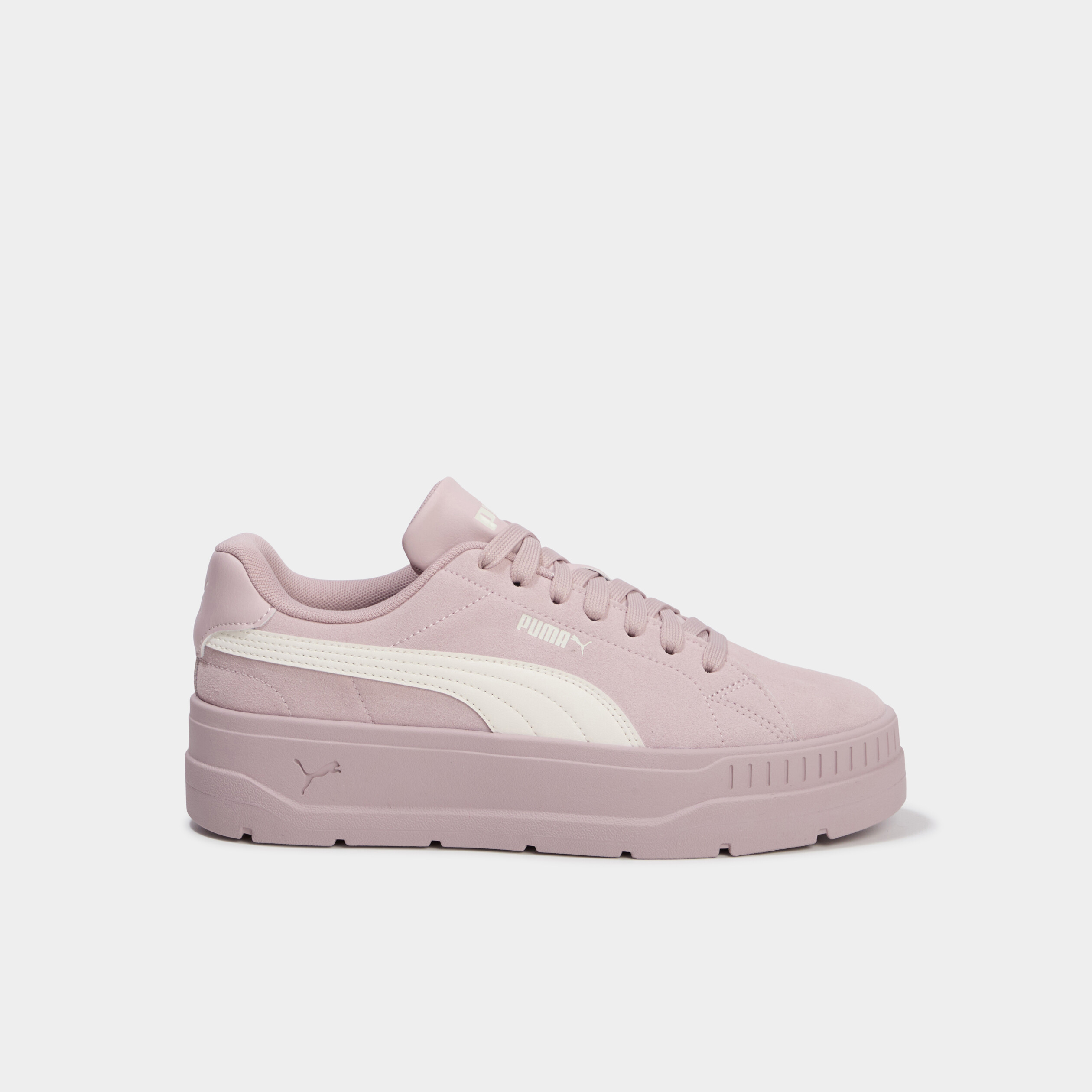 Baskets &agrave; lacets Puma Karmen SD rose poudr&eacute;e femme