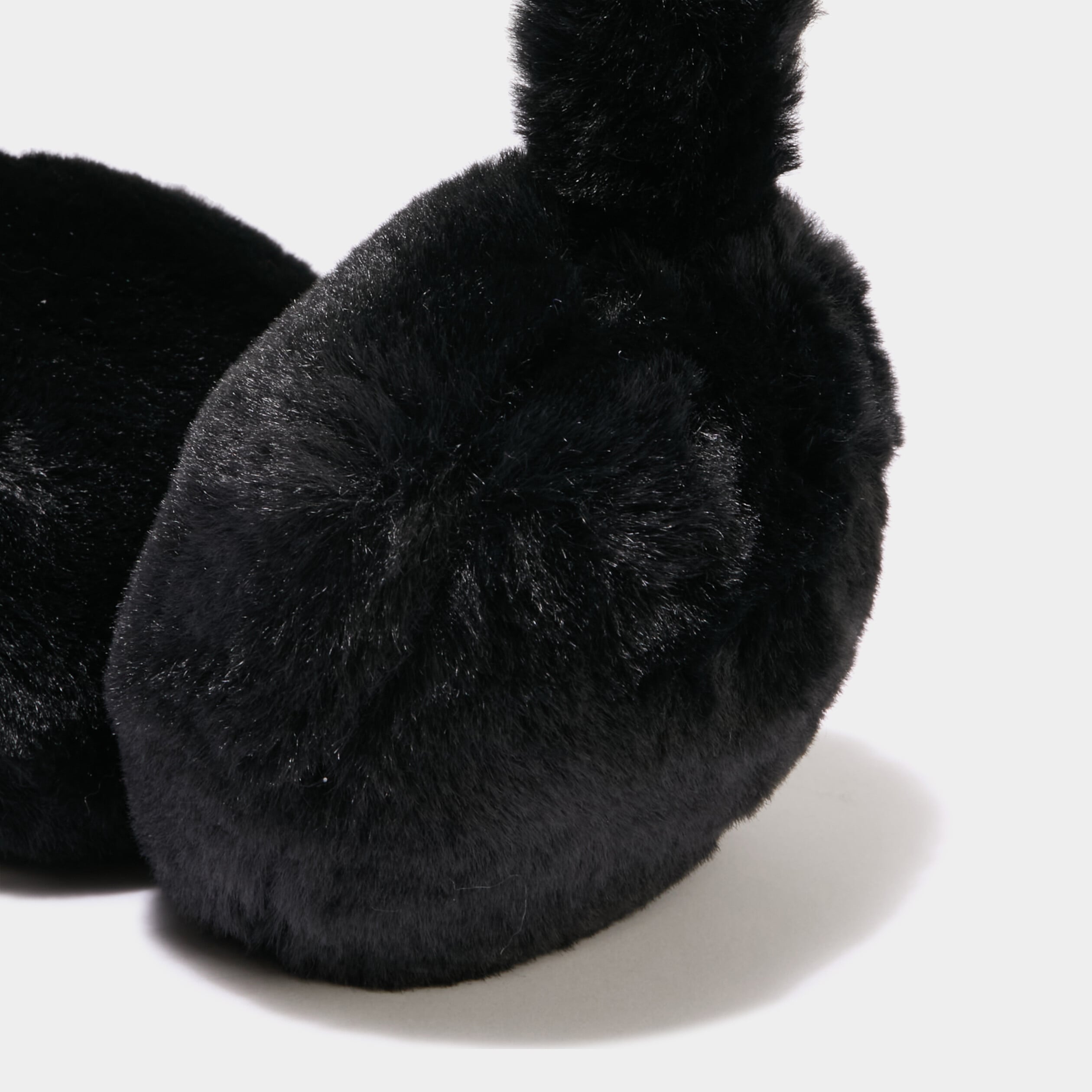 Cache-oreilles fausse fourrure noir femme
