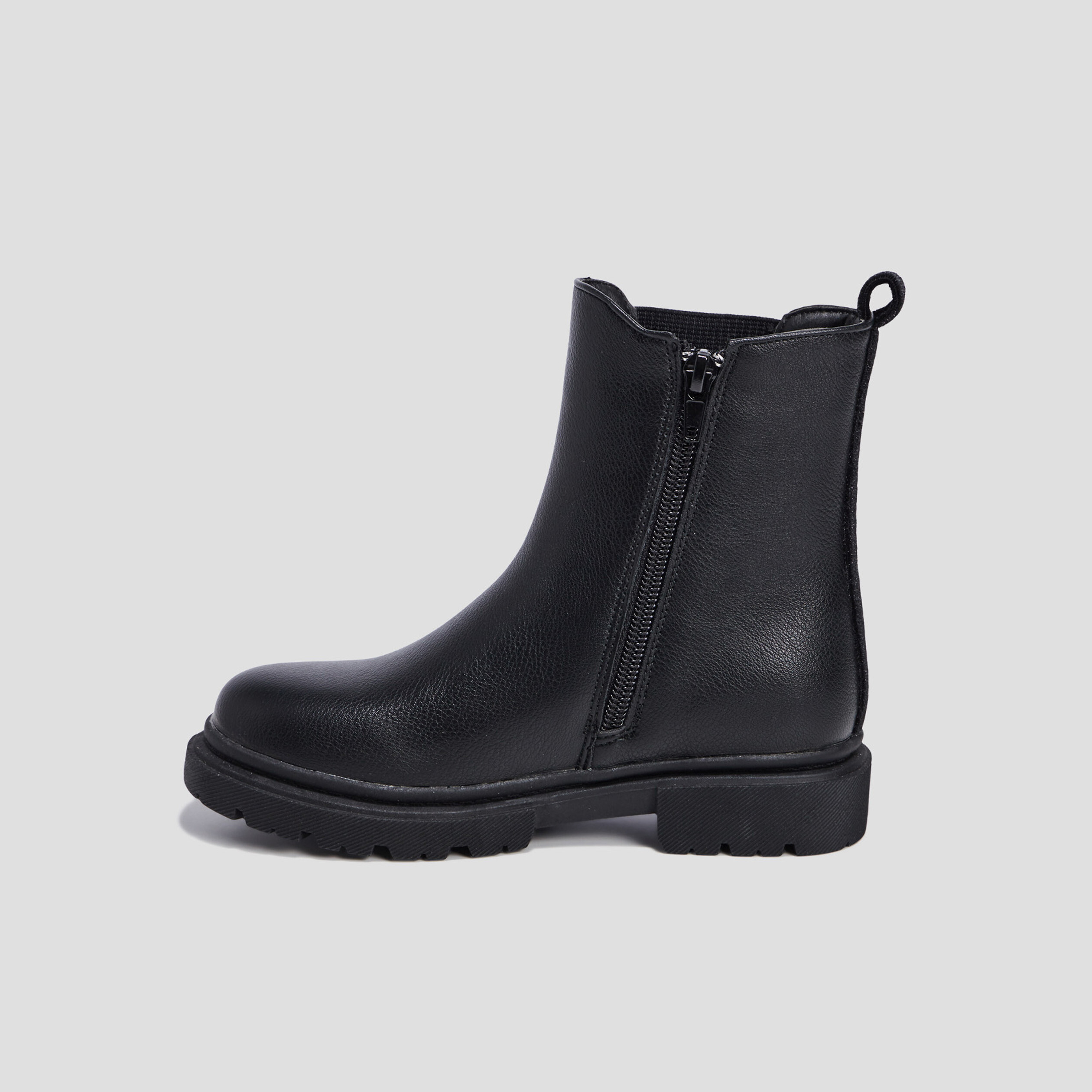 bottines chelsea crantees noir fille Bottines chelsea crantées noir fille