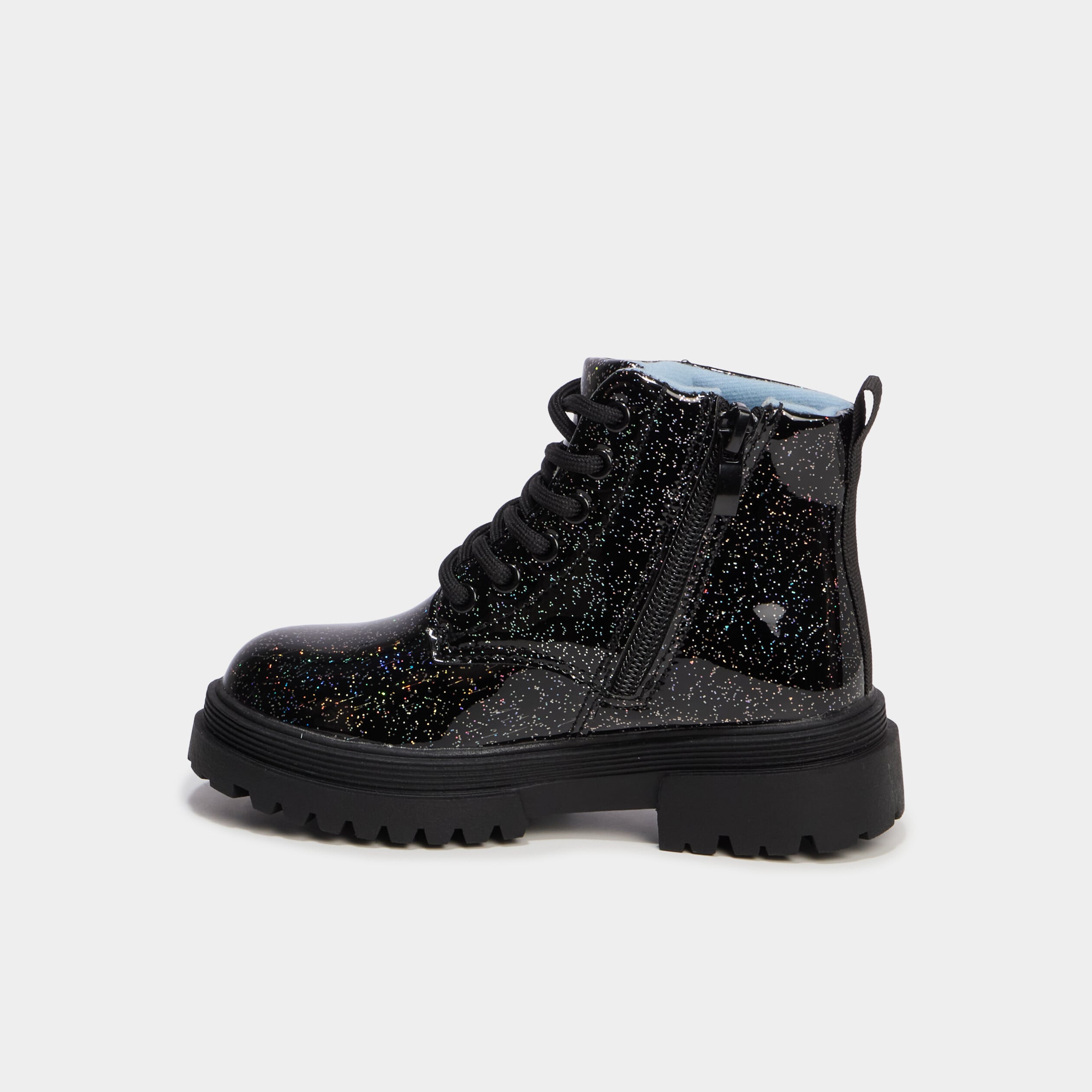 Boots &agrave; paillettes Stitch noir fille