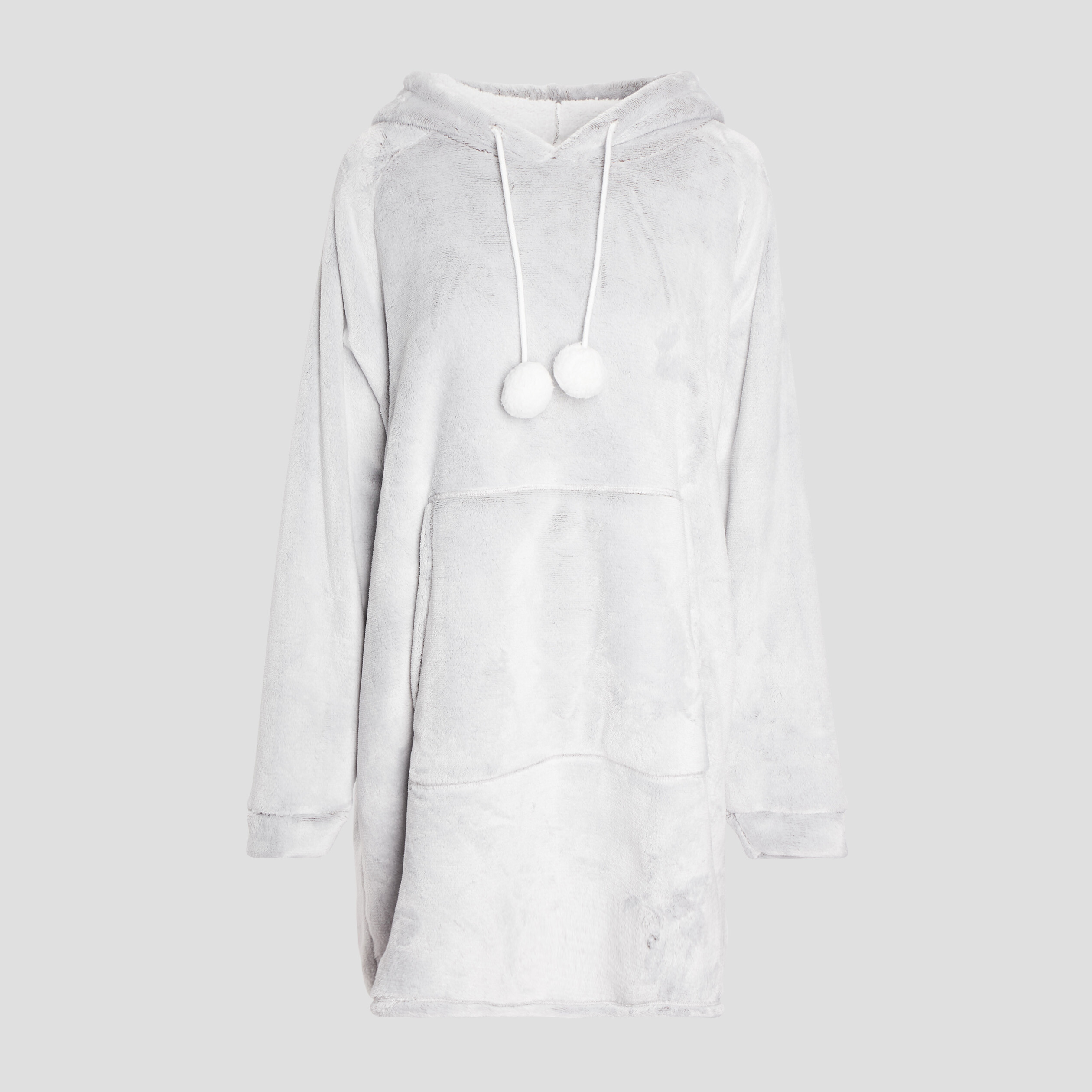 Poncho plaid à capuche taupe femme