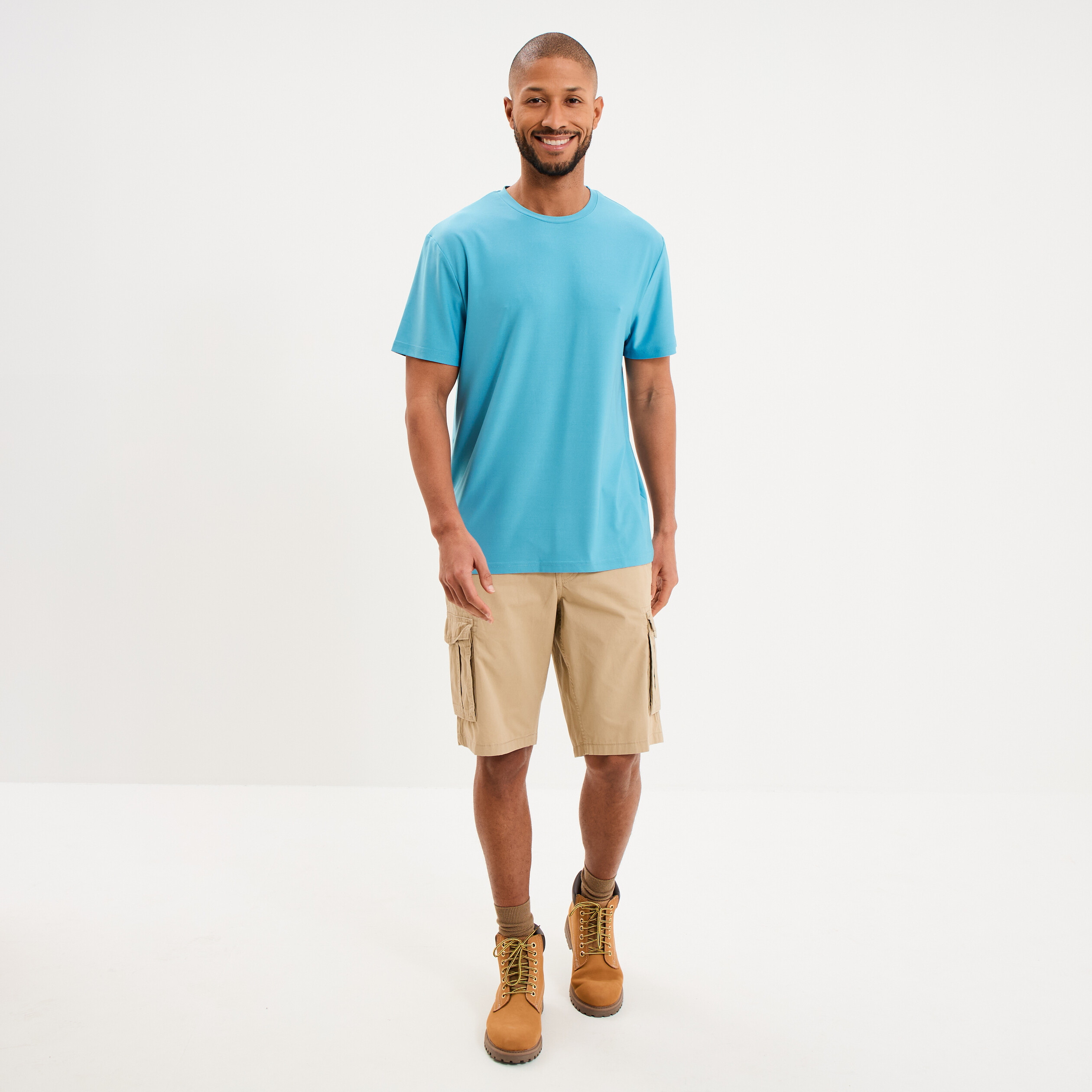 T-shirt confort respirant bleu clair homme
