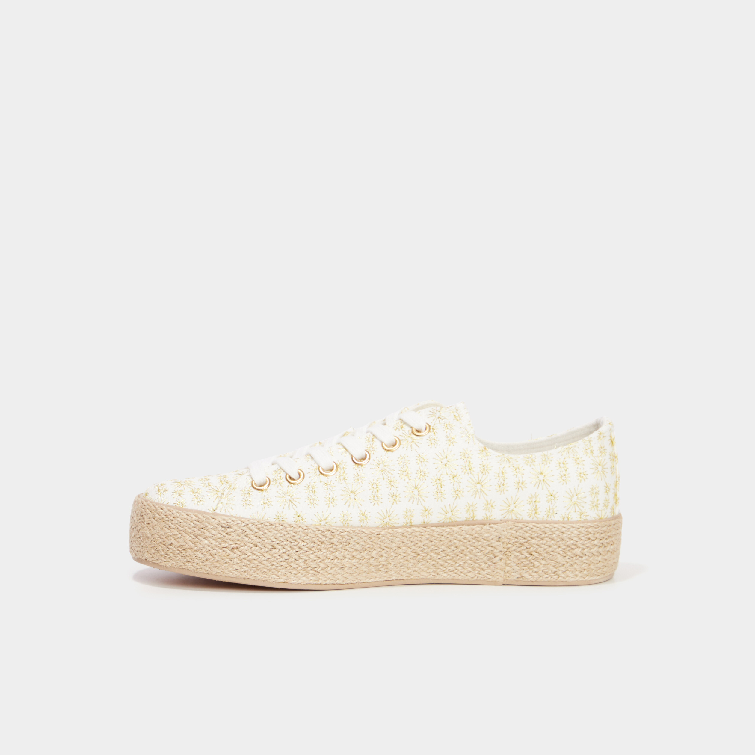 tennis basses semelles en corde blanc femme Tennis basses semelles en corde blanc femme