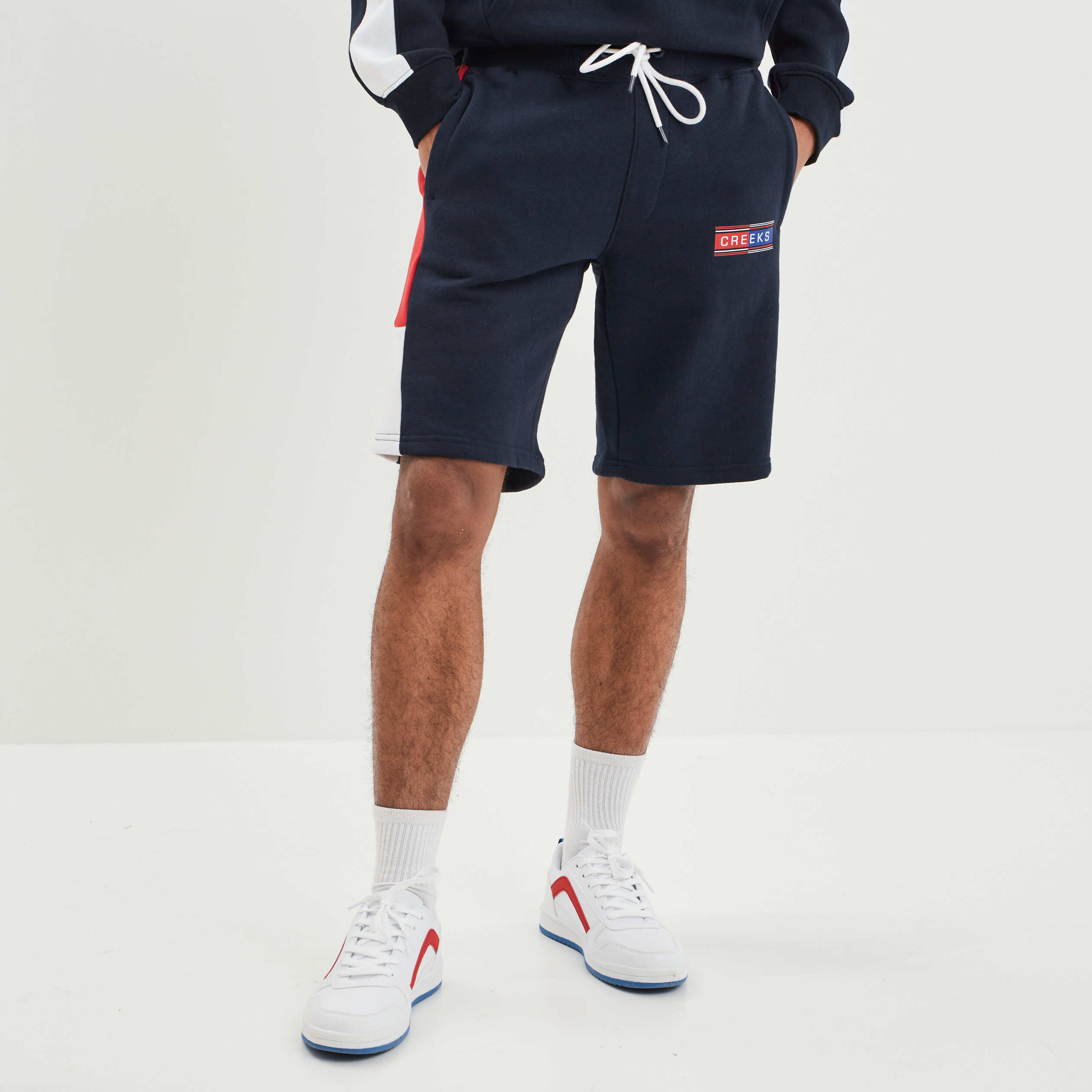 Jogging-Short droit à coulisse Creeks bleu marine homme