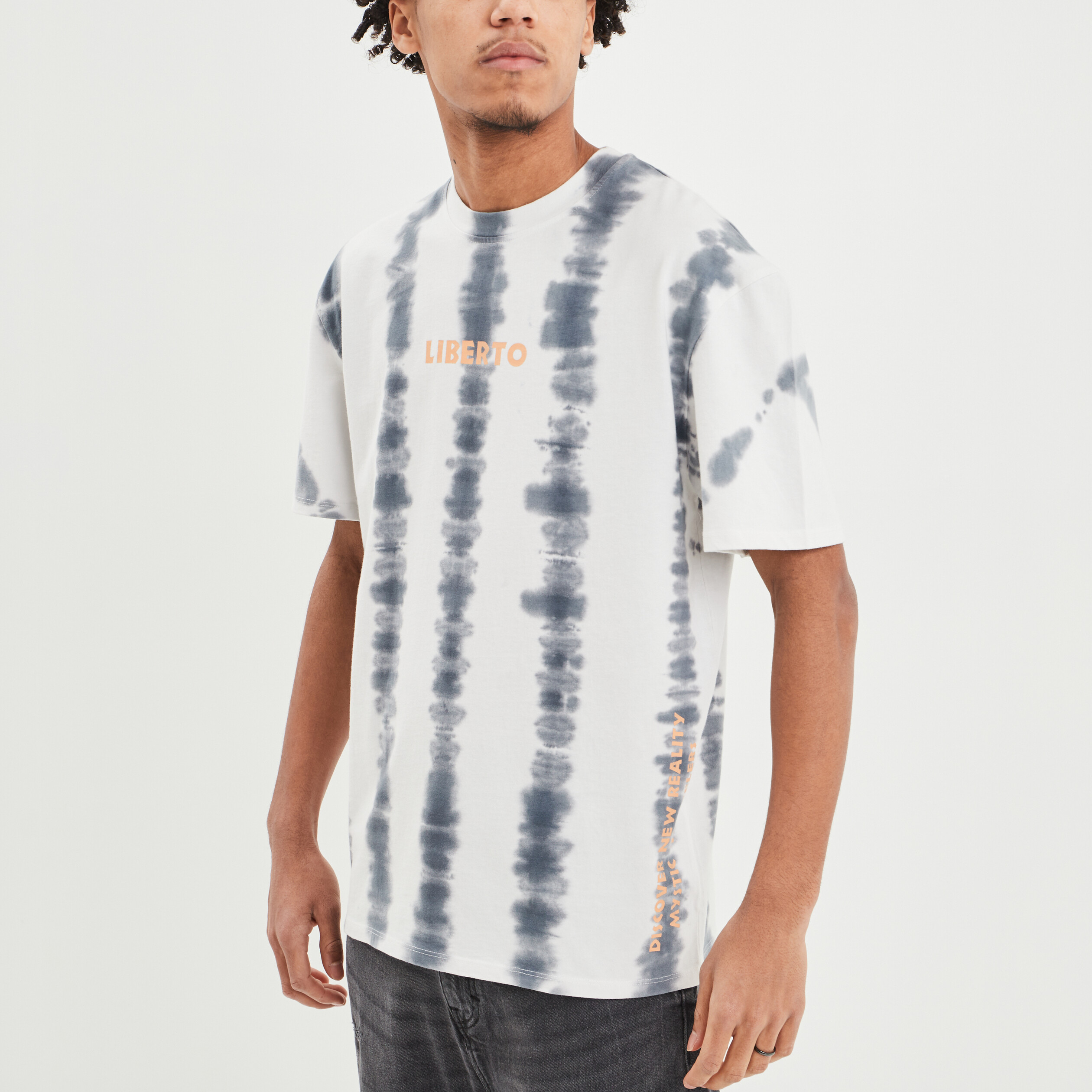 T-shirt oversize manches courtes Liberto gris homme