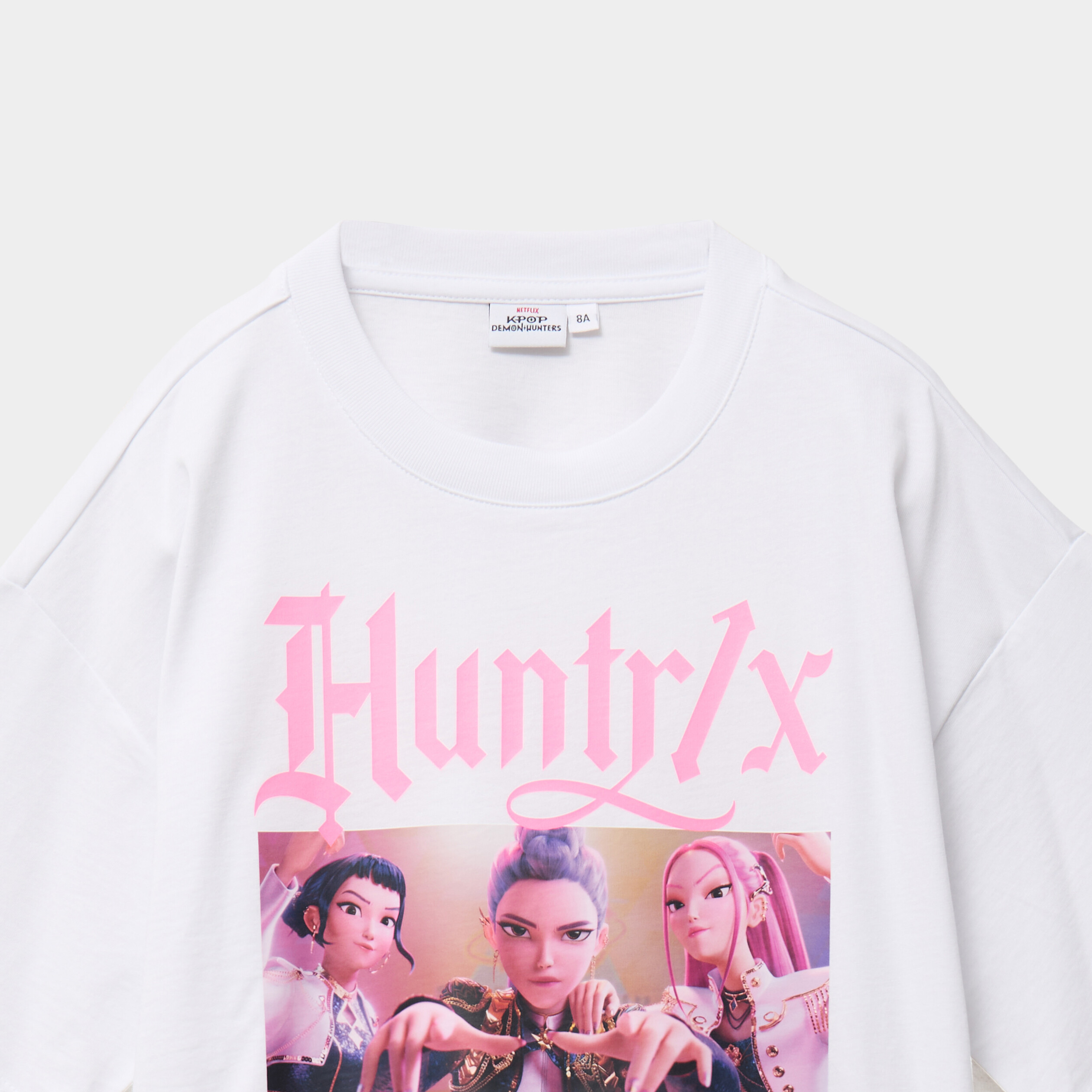 T-shirt coton Kpop Demon Hunters blanc fille