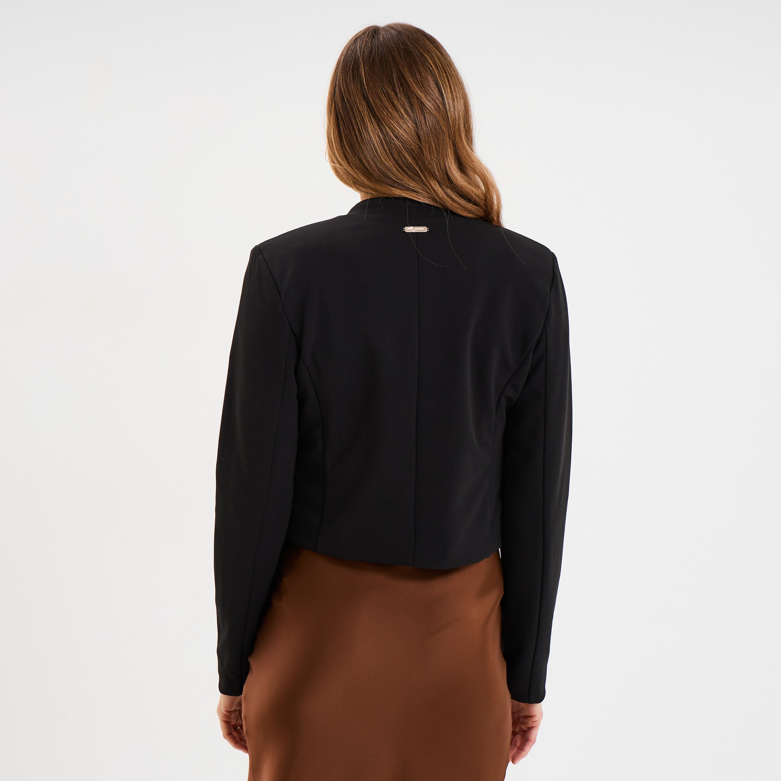 veste bolero doublee stretch noir femme Veste boléro doublée stretch noir femme