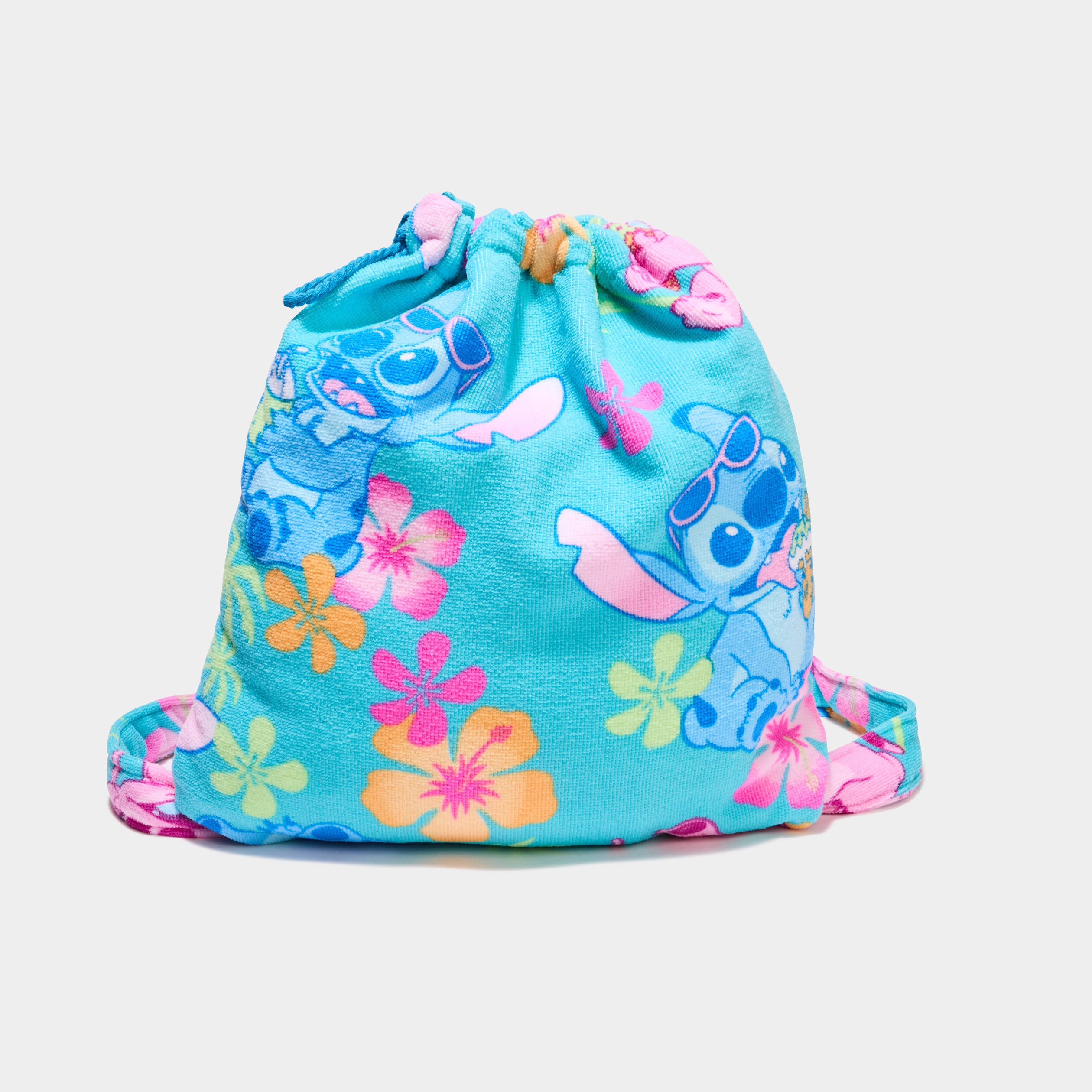 Serviette sac de bain 2-en-1 Stitch bleu turquoise fille