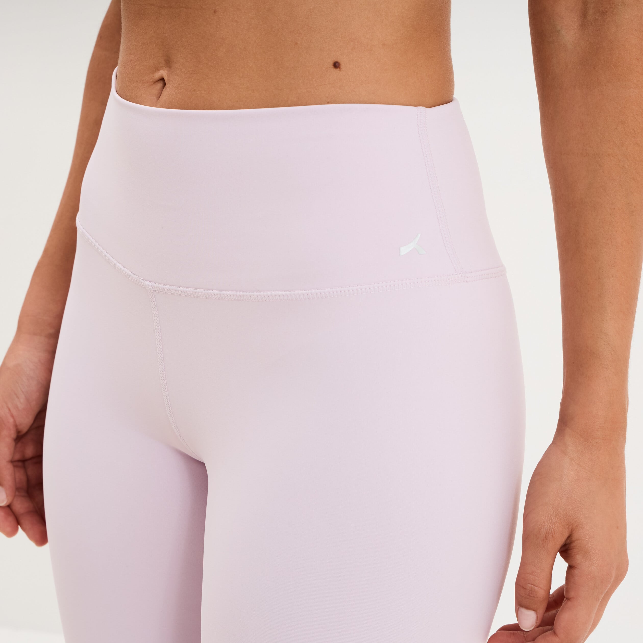 Short cycliste de sport taille haute violet clair femme