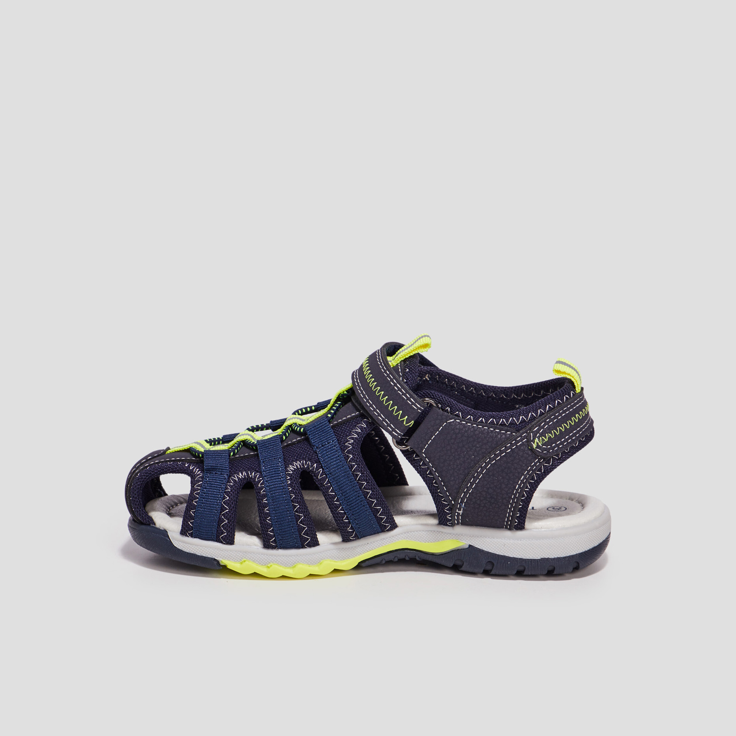 Sandales &agrave; scratch bleu marine gar&ccedil;on