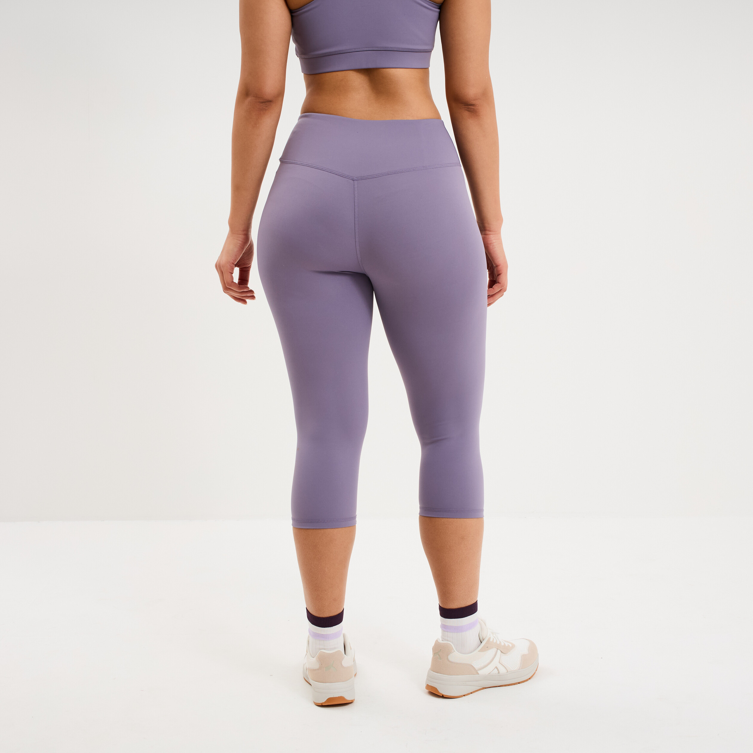 Legging corsaire de sport stretch violet femme