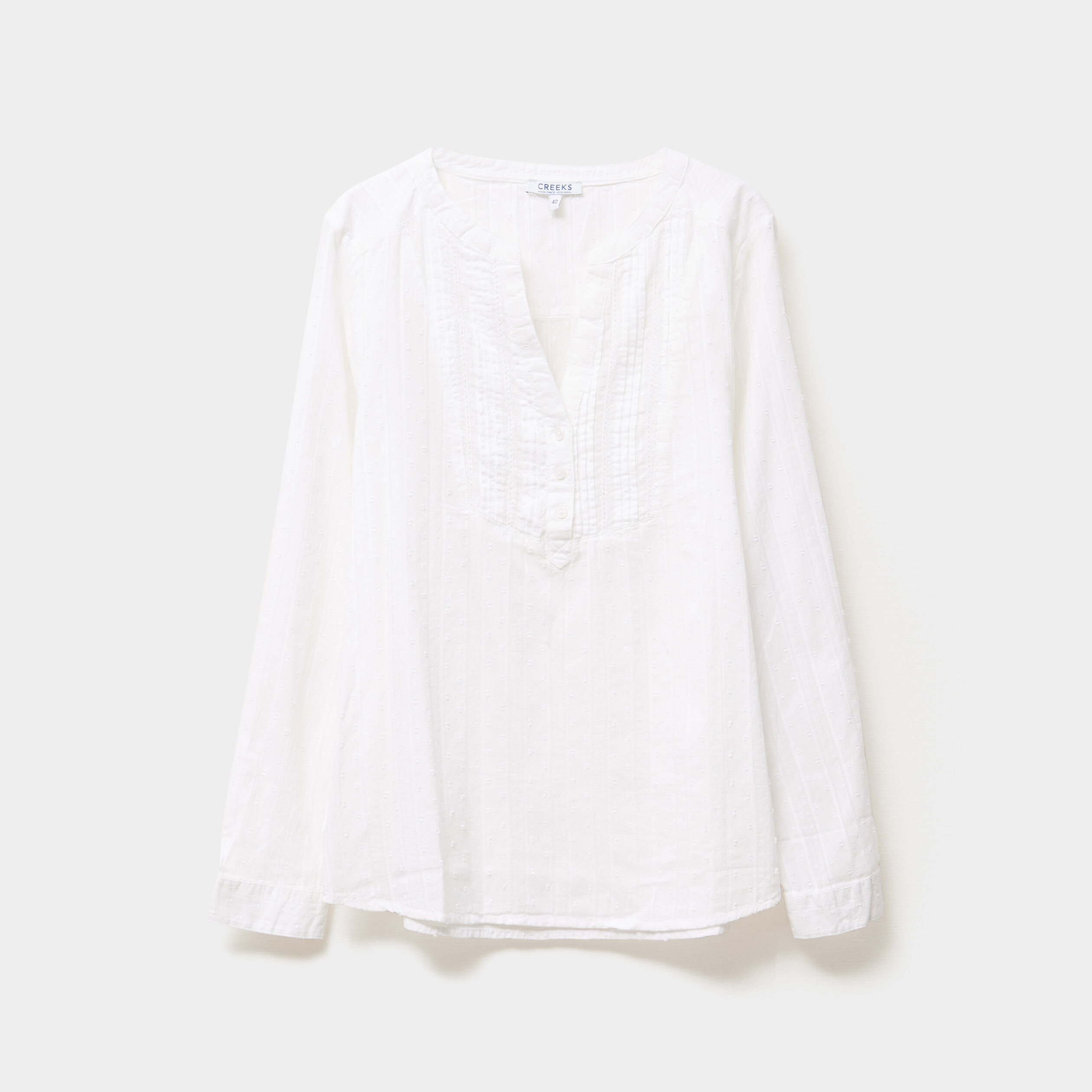 blouse plastron manches 34 creeks ivoire femme Blouse plastron manches 3/4 Creeks ivoire femme