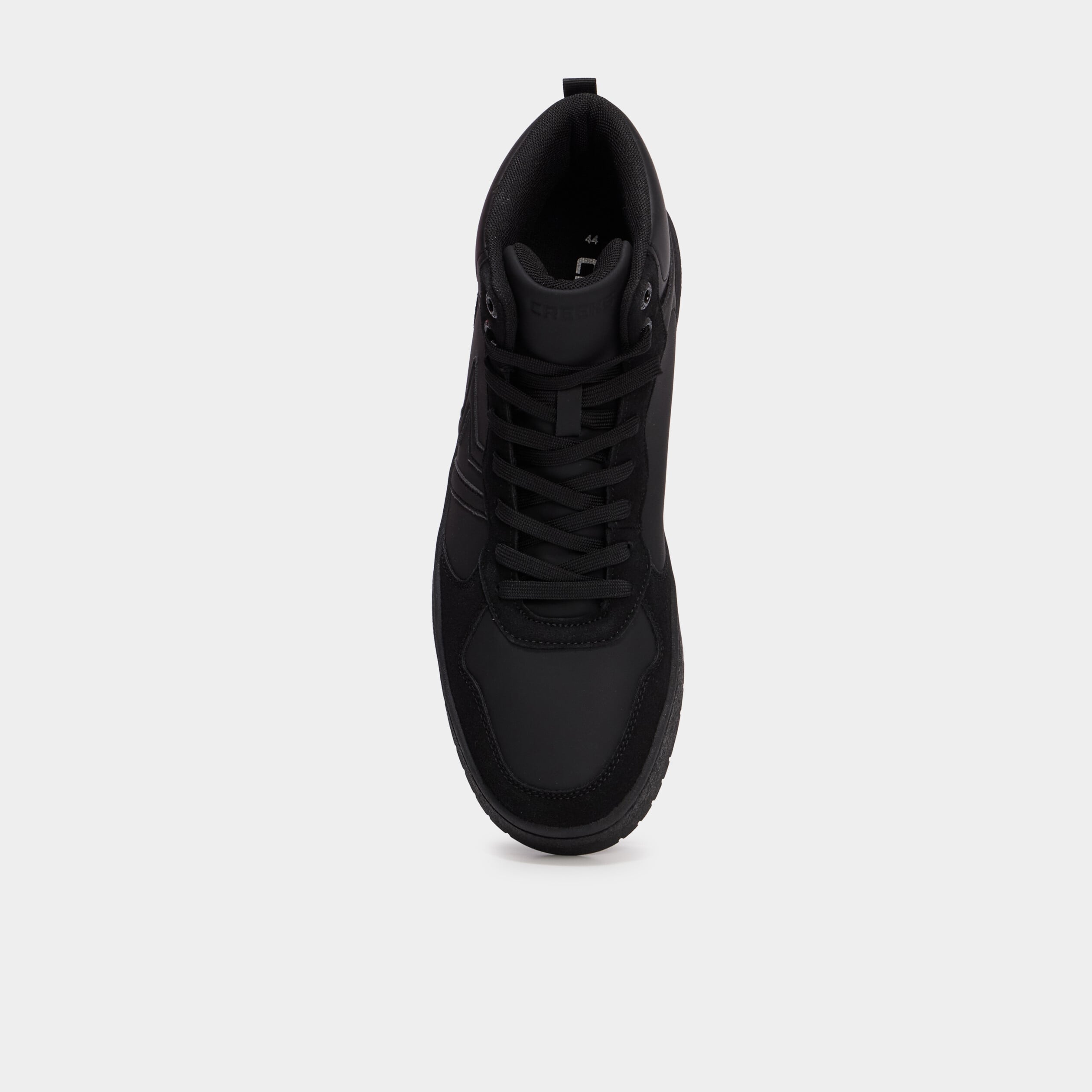 Baskets montantes &agrave; lacets noir homme