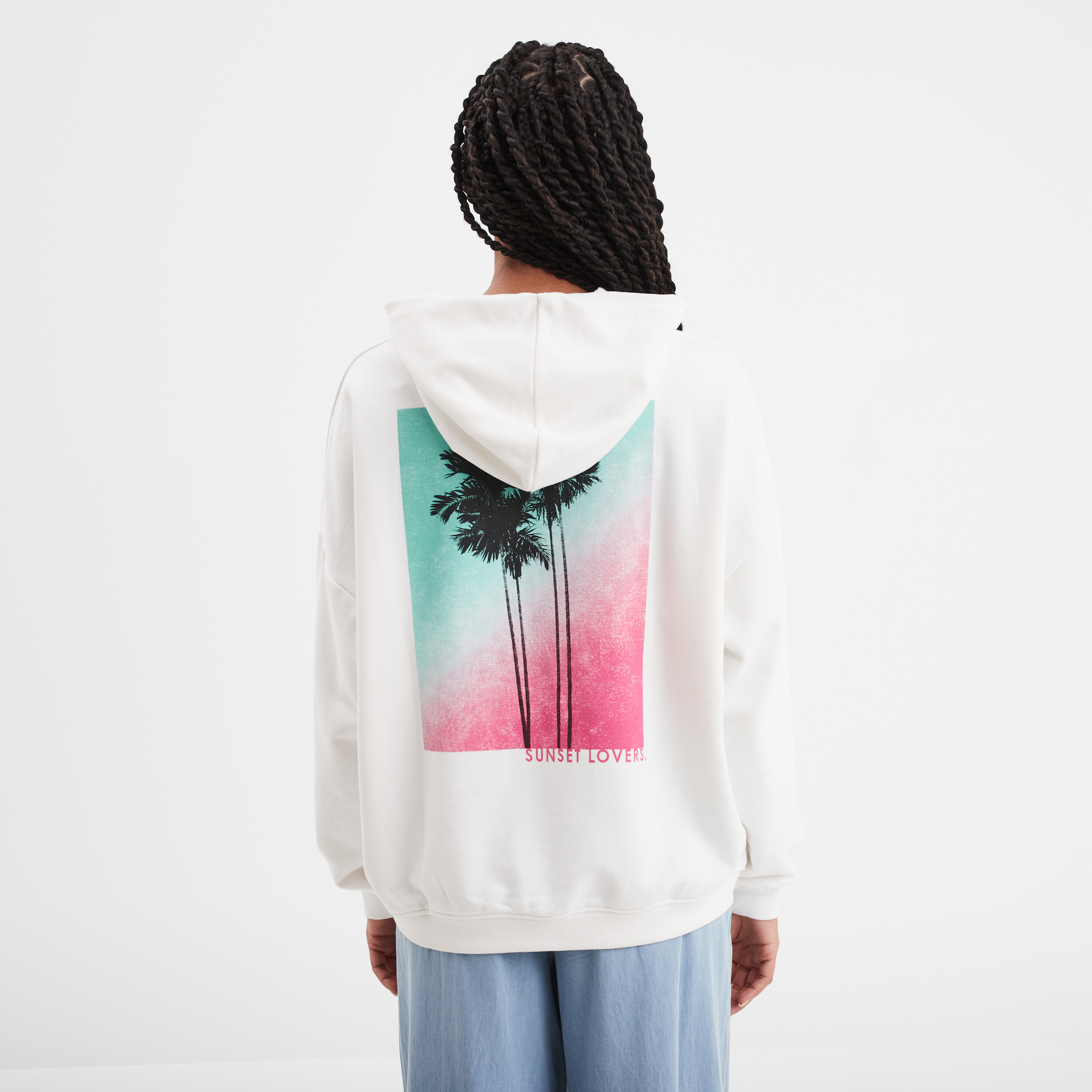sweat a capuche hoodie creeks blanc femme Sweat à capuche hoodie Creeks blanc femme