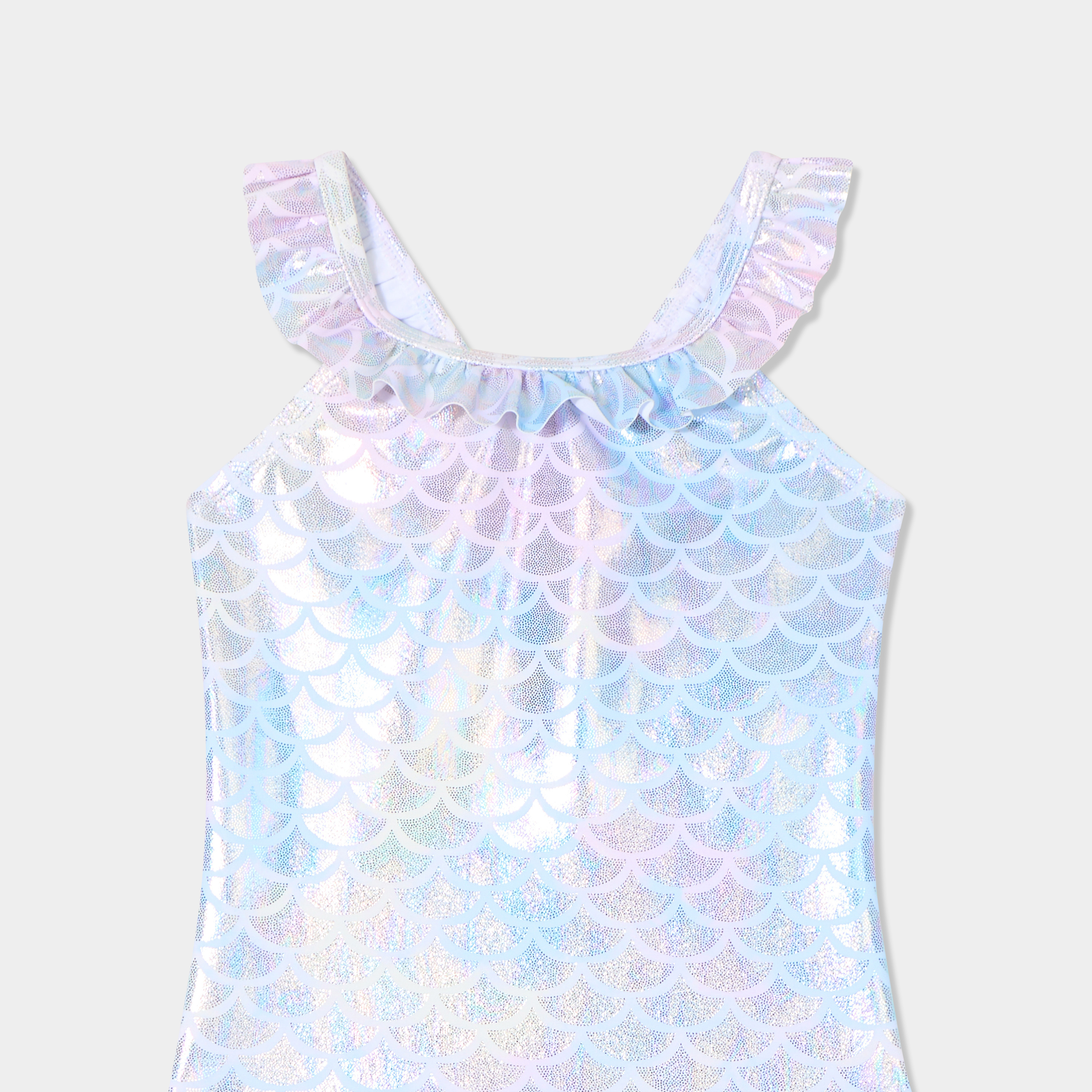maillot de bain 2 pieces holographique vert bebef Maillot de bain 2 pièces holographique vert bébé fille