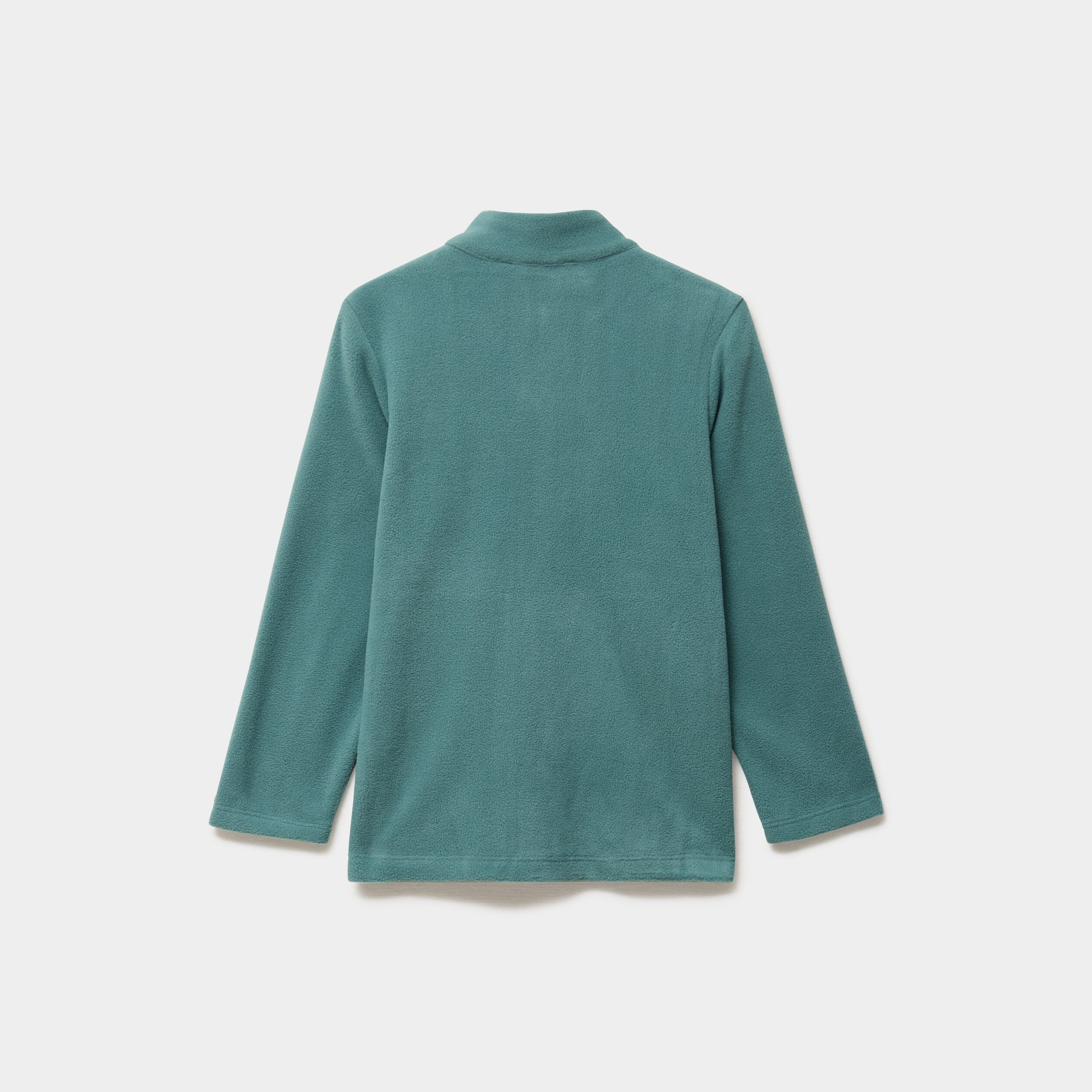 Veste polaire zipp&eacute; col montant vert fonc&eacute; gar&ccedil;on