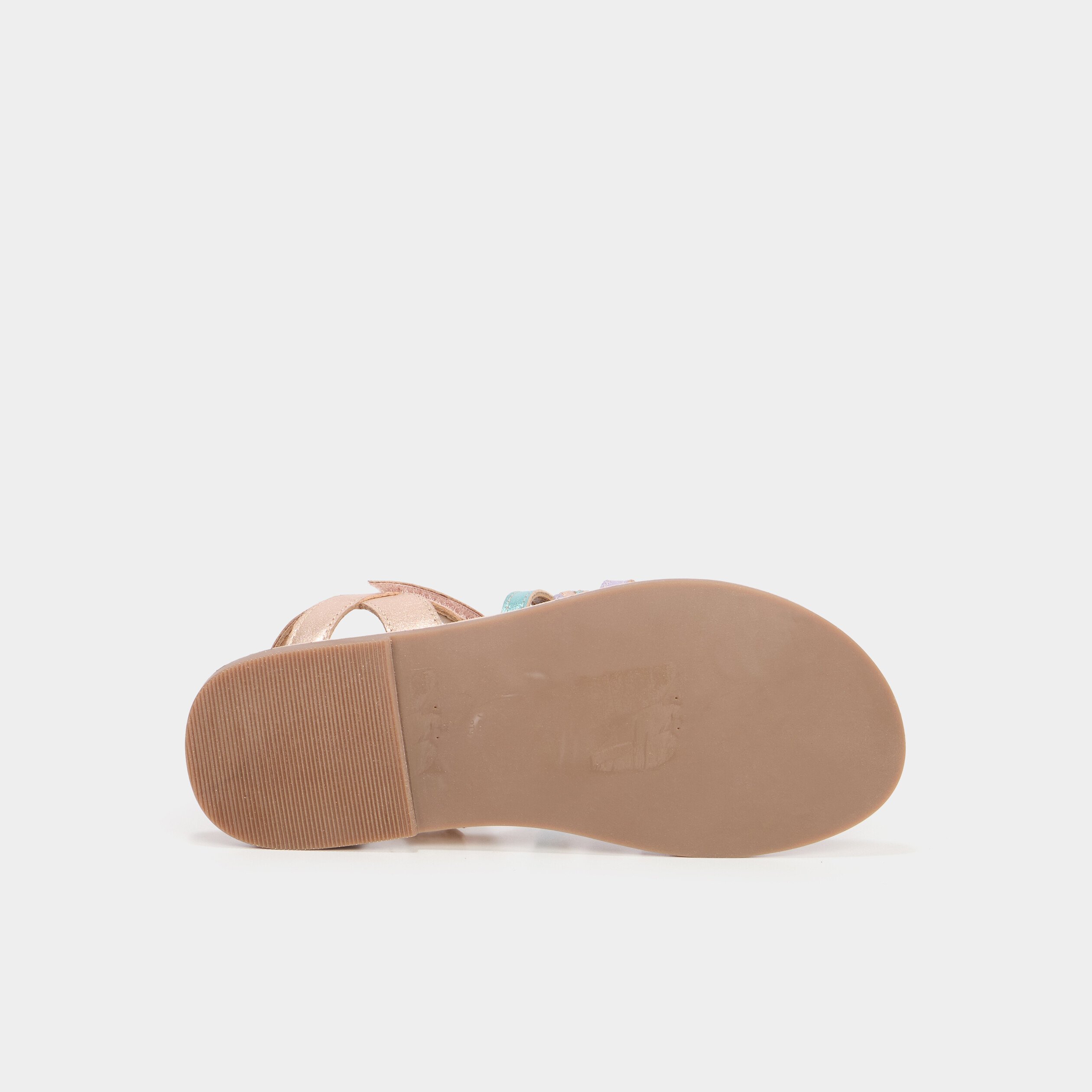 sandales brides tressees en cuir multicolore fille Sandales brides tressées en cuir multicolore fille