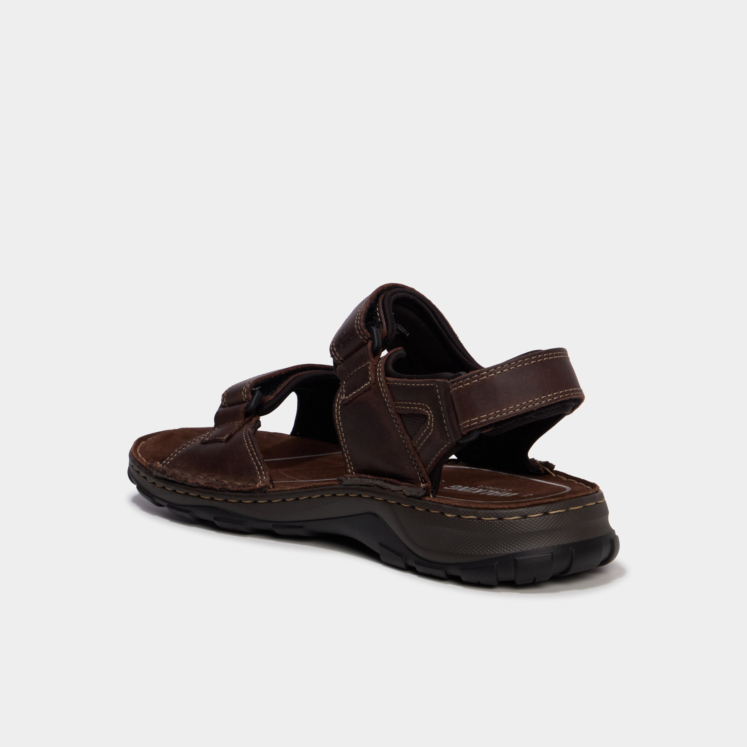 Sandales &agrave; scratchs marron homme