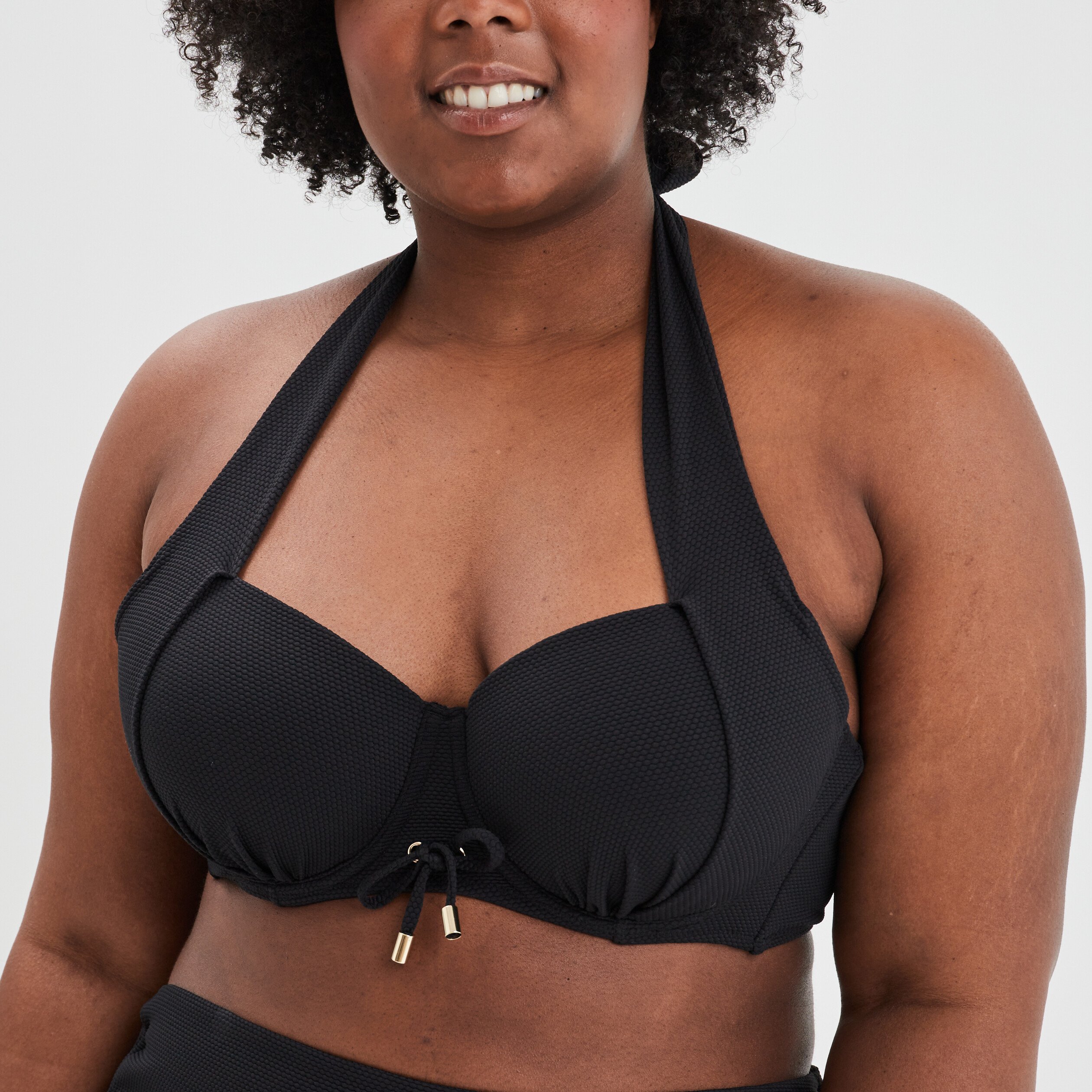 Haut de maillot de bain noir grande taille clearance
