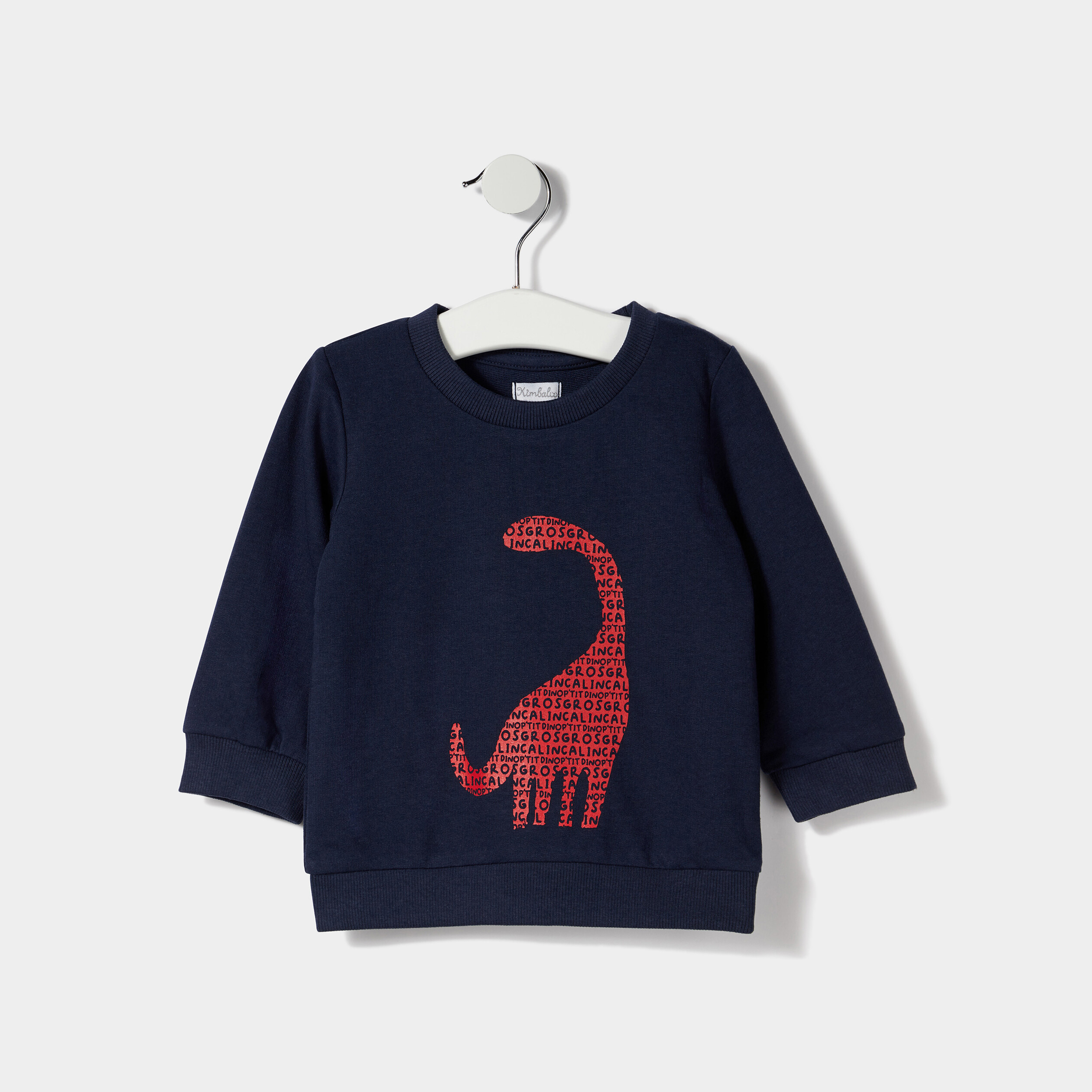 Sweat manches longues bleu marine bébé garçon