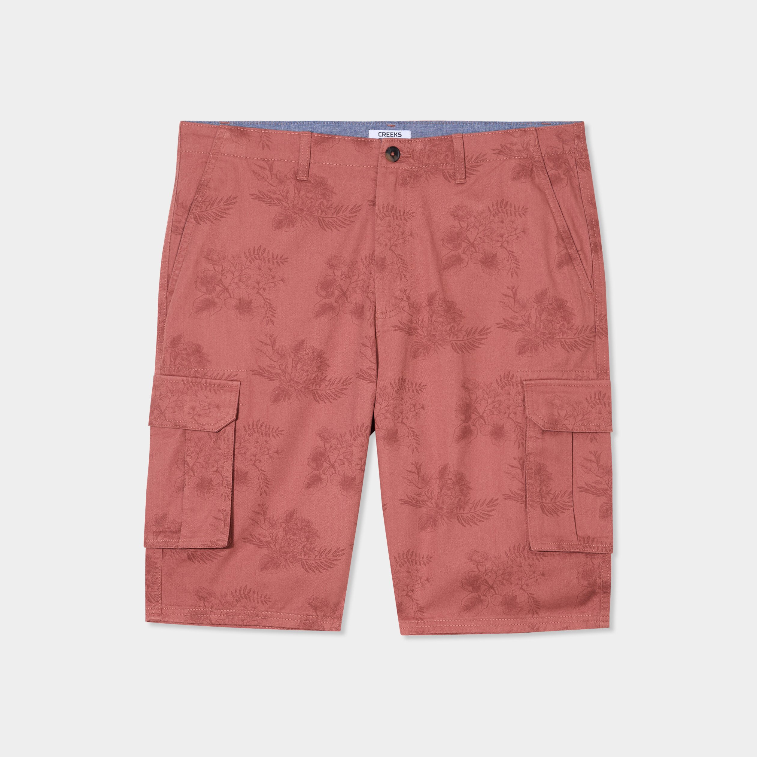 bermuda cargo coton vieux rose homme Bermuda cargo coton vieux rose homme