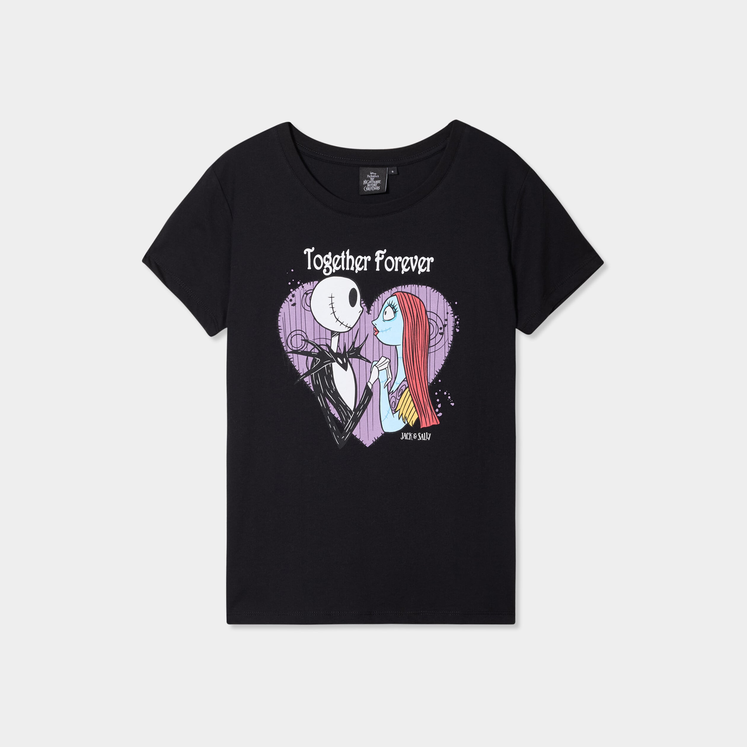 T-shirt &Eacute;trange No&euml;l Monsieur Jack noir femme