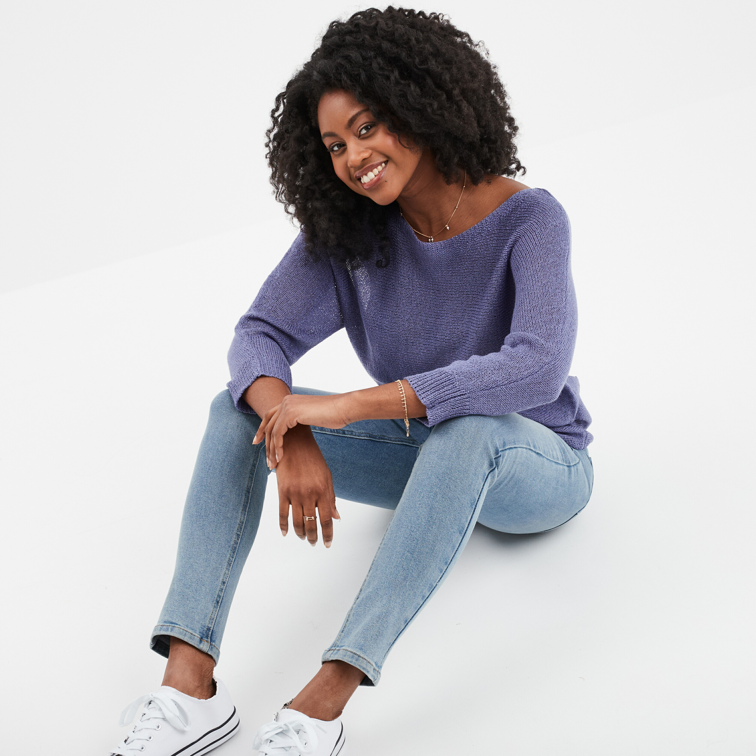 pull manches longues violet fonce femme Pull manches longues violet foncé femme
