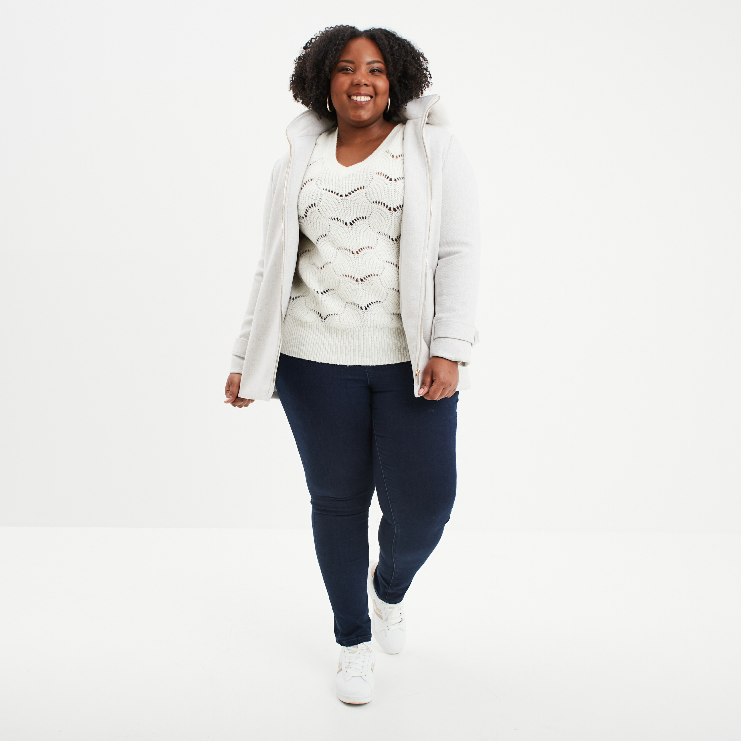 Capuche Manteau Femme Fausse Fourrure Grande Taille Manteau