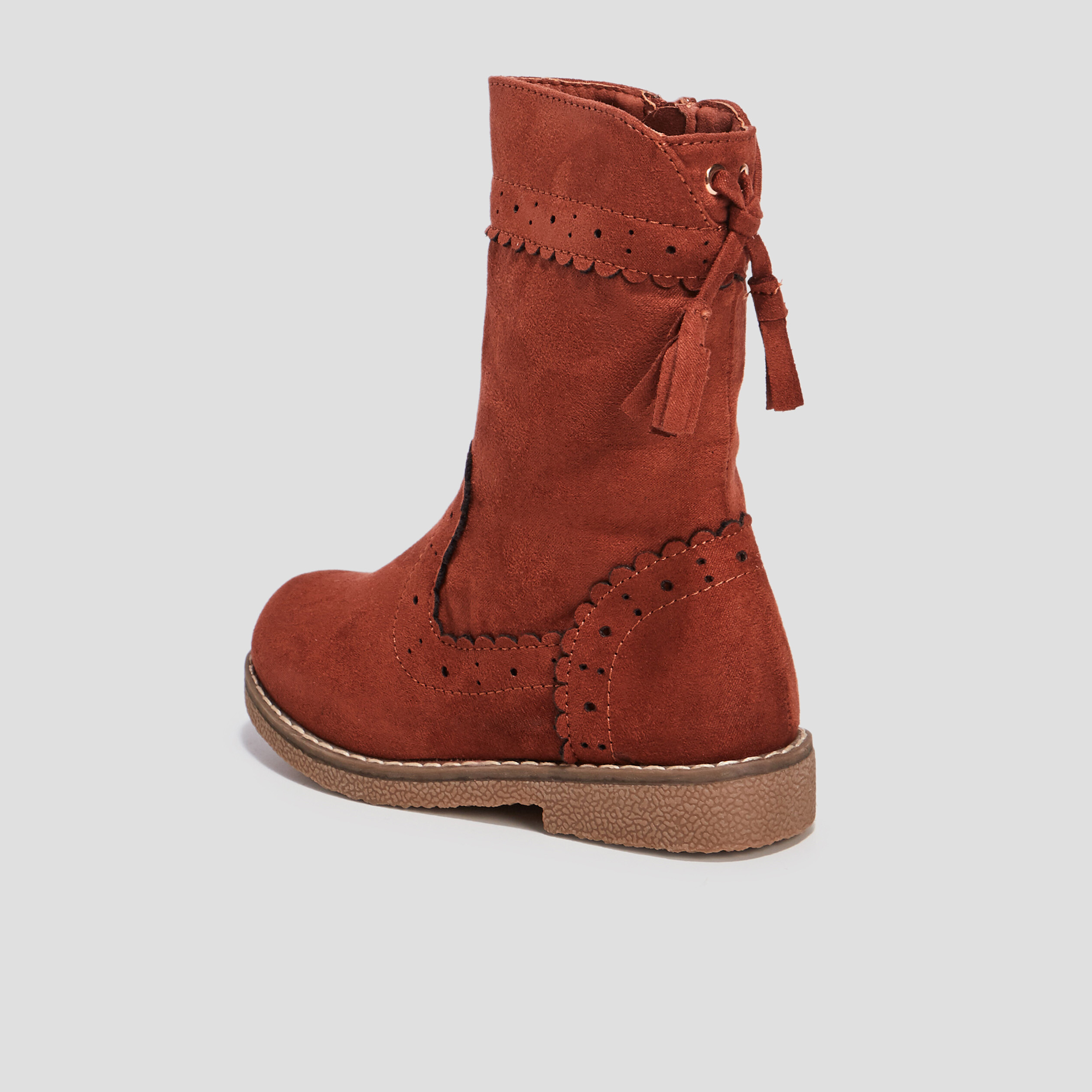bottes avec bord festonne terracotta fille Bottes avec bord festonné terracotta fille