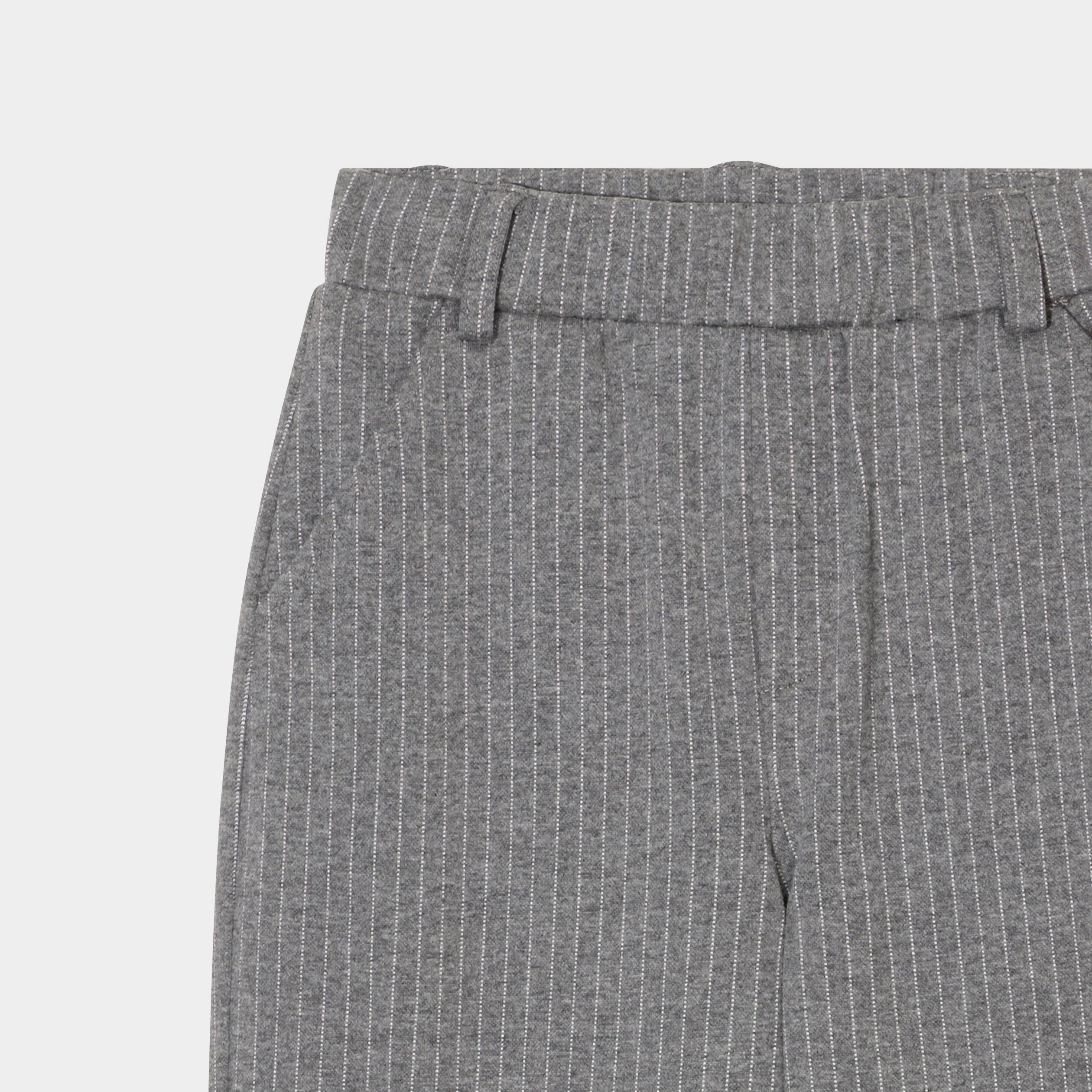 pantalon large taille elastiquee gris fille Pantalon large taille élastiquée gris fille